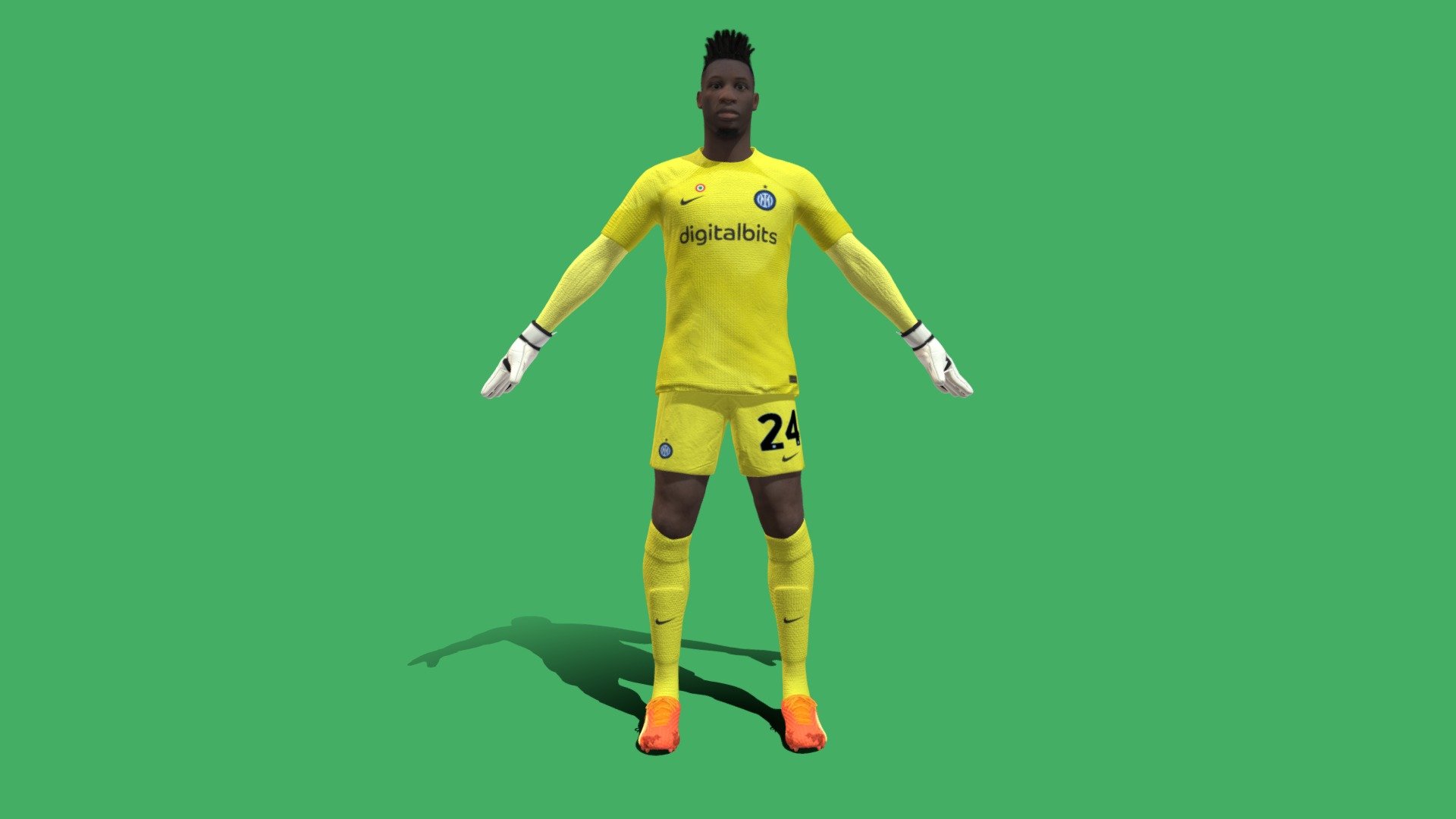 3D Rigged Andre Onana Inter Milan 2023 3d model