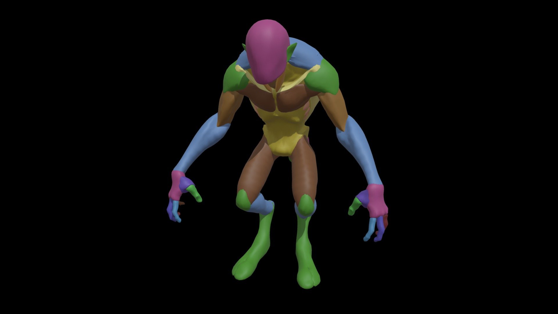 Monster01 Anatomy base mesh 3d model