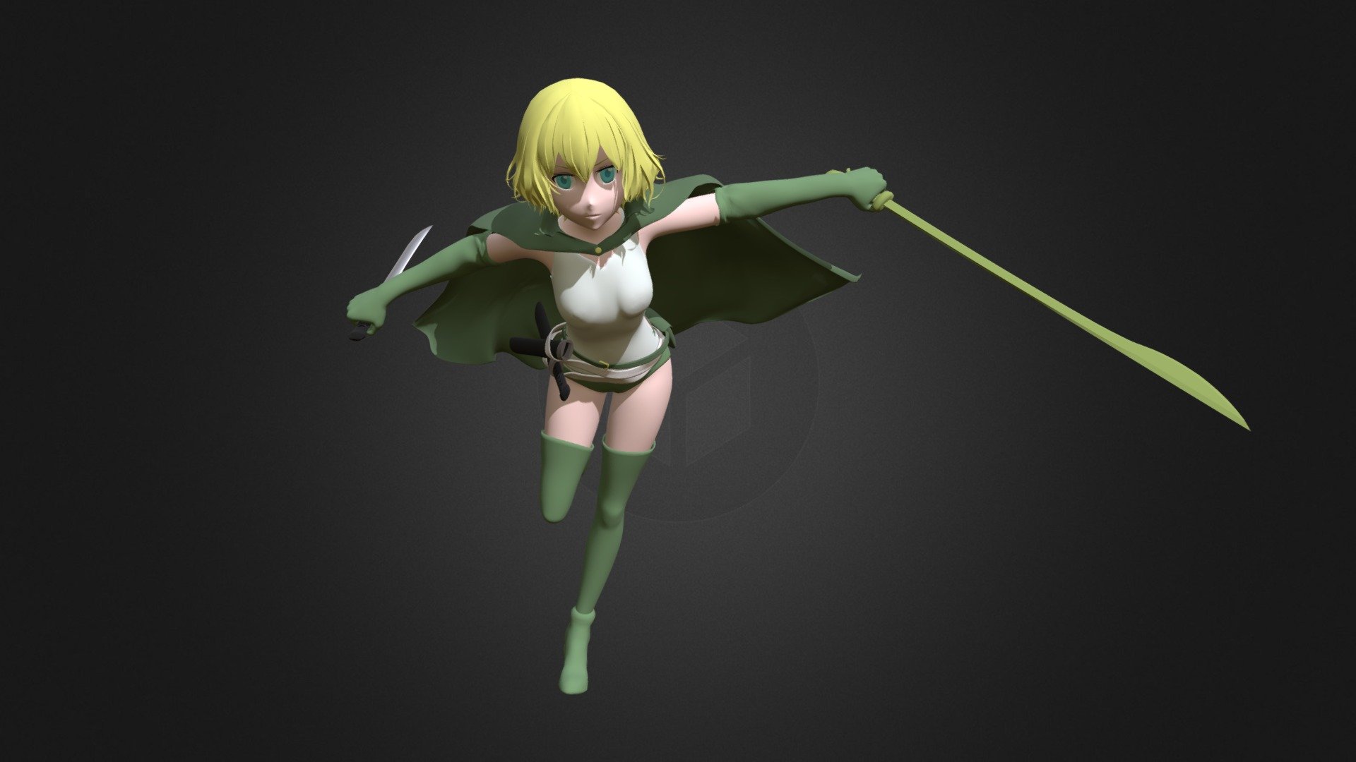 Ryu Lion (Raw), Danmachi 3d model