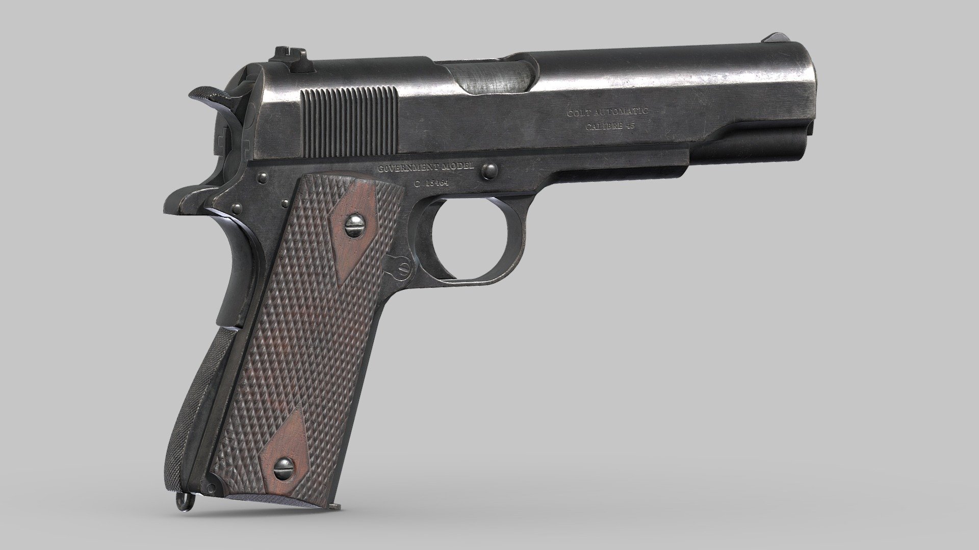 M1911 Pistol Low Poly Realistic 3d model