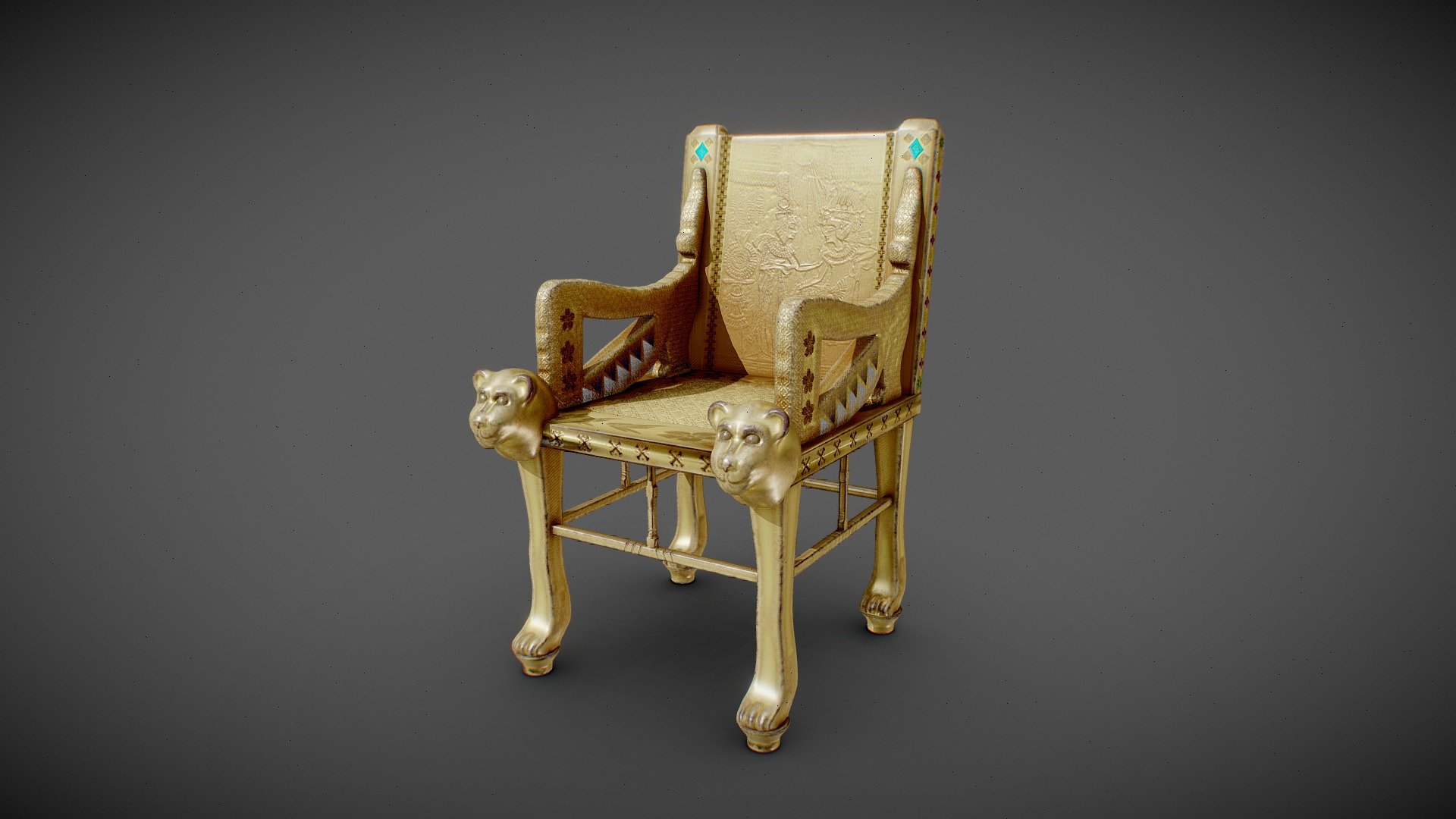 The Throne of Tutankhamun 3d model