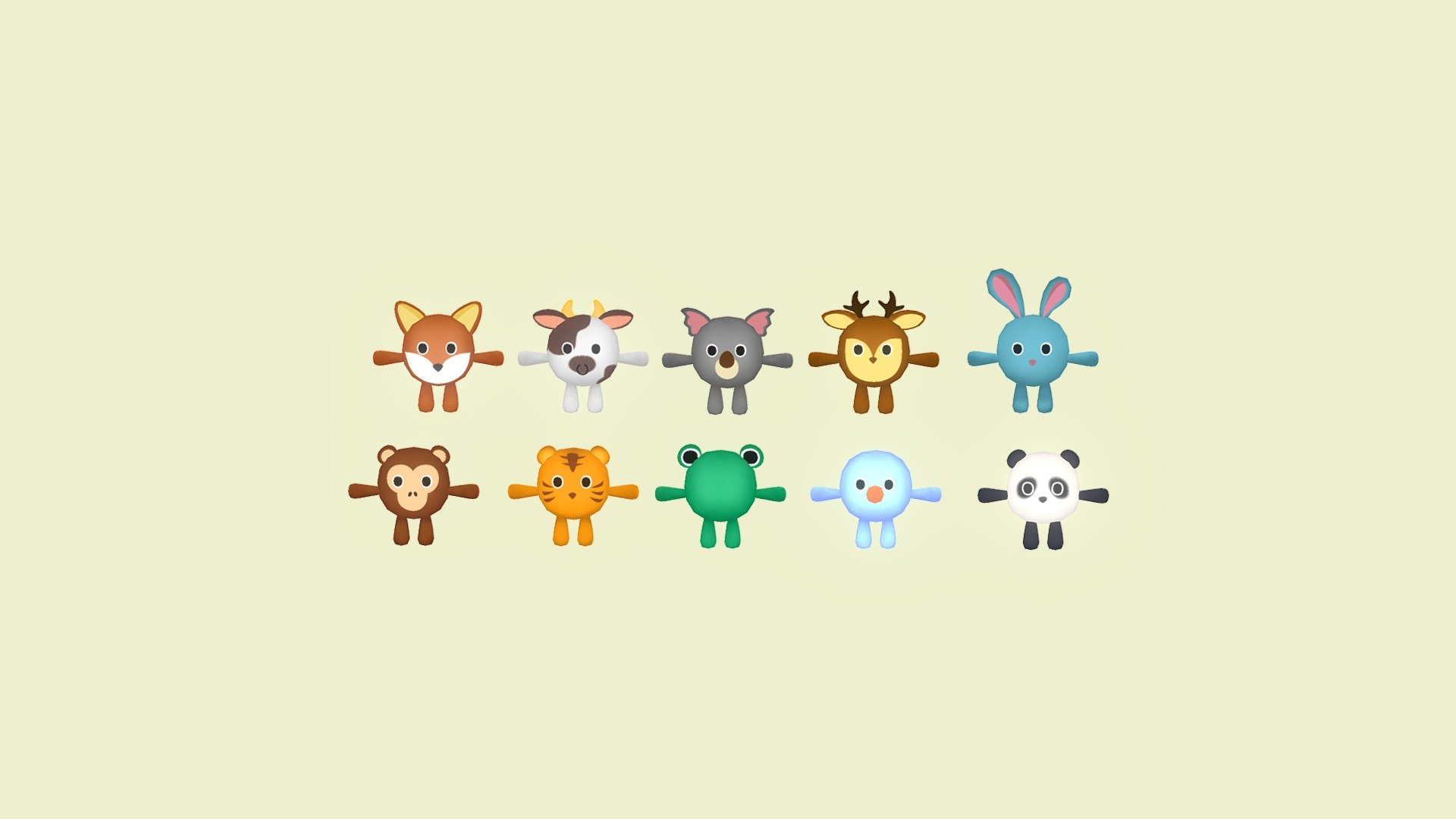 Animal Cute Pack 3d model