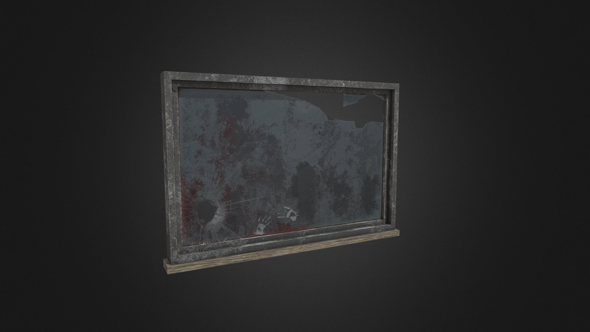 Broken Window 08 3d model