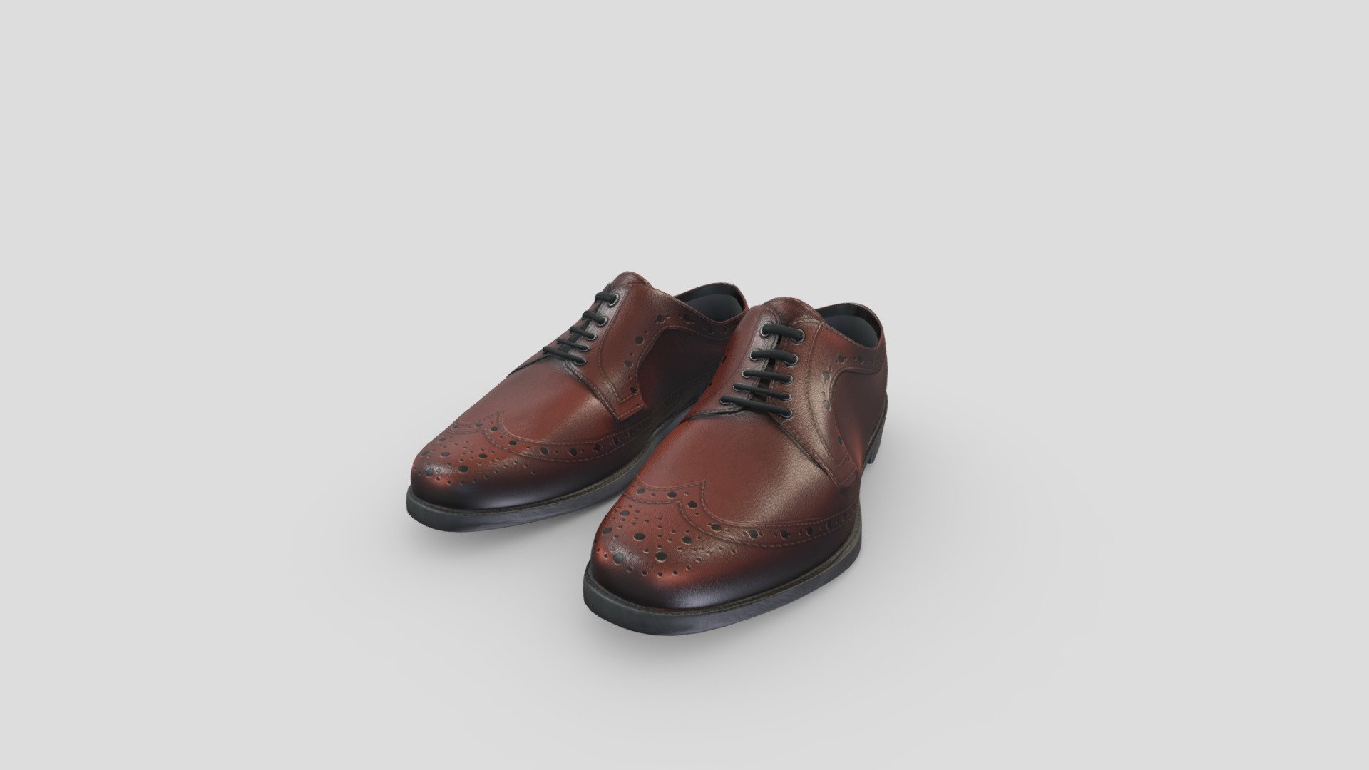 Mens Oxford Shoes 3d model