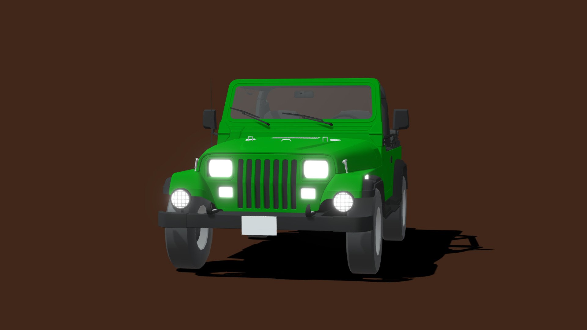 TOON Off Road : Jeep Wrangler 3d model