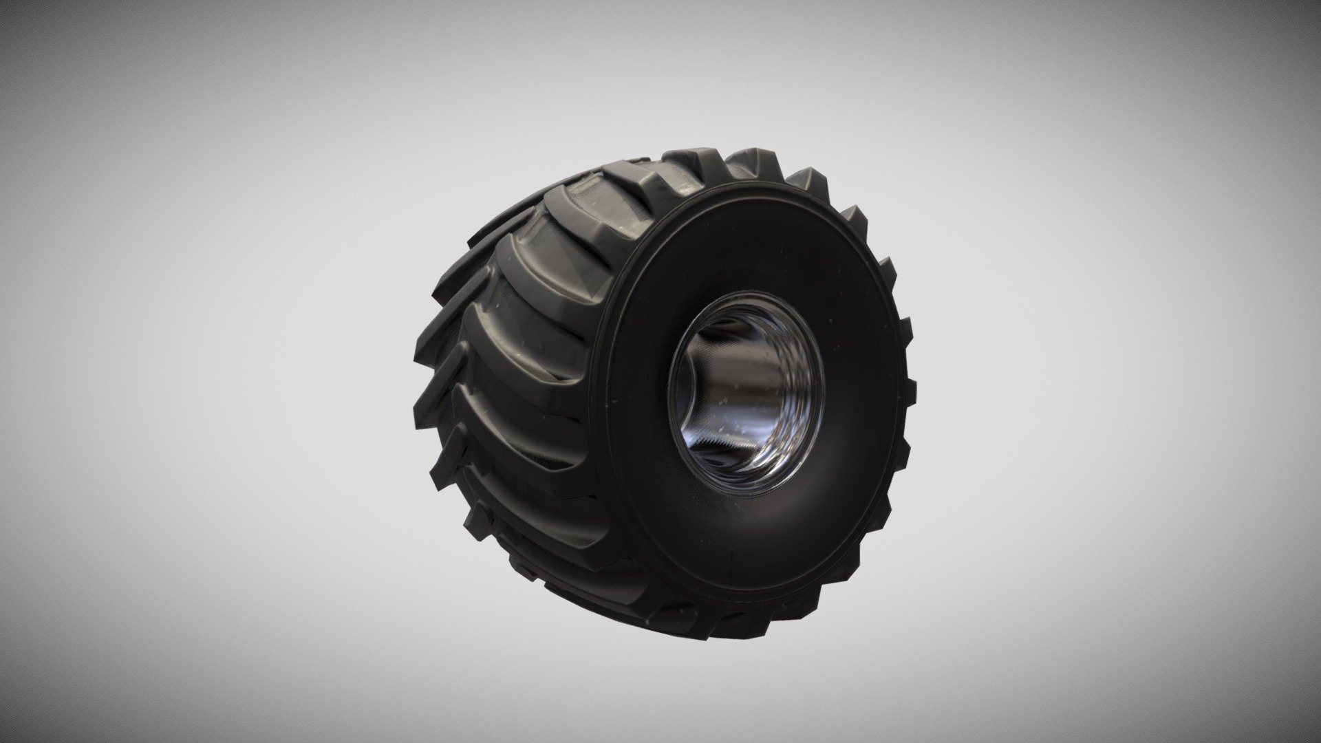 Monster Truck Tires and Rims 3d model