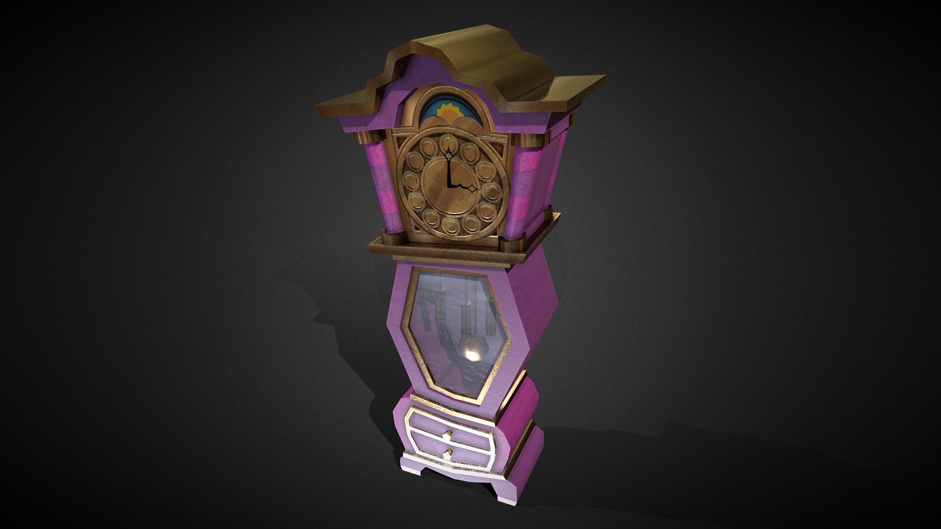 Clock Grandfather Tooney 001a 3d model