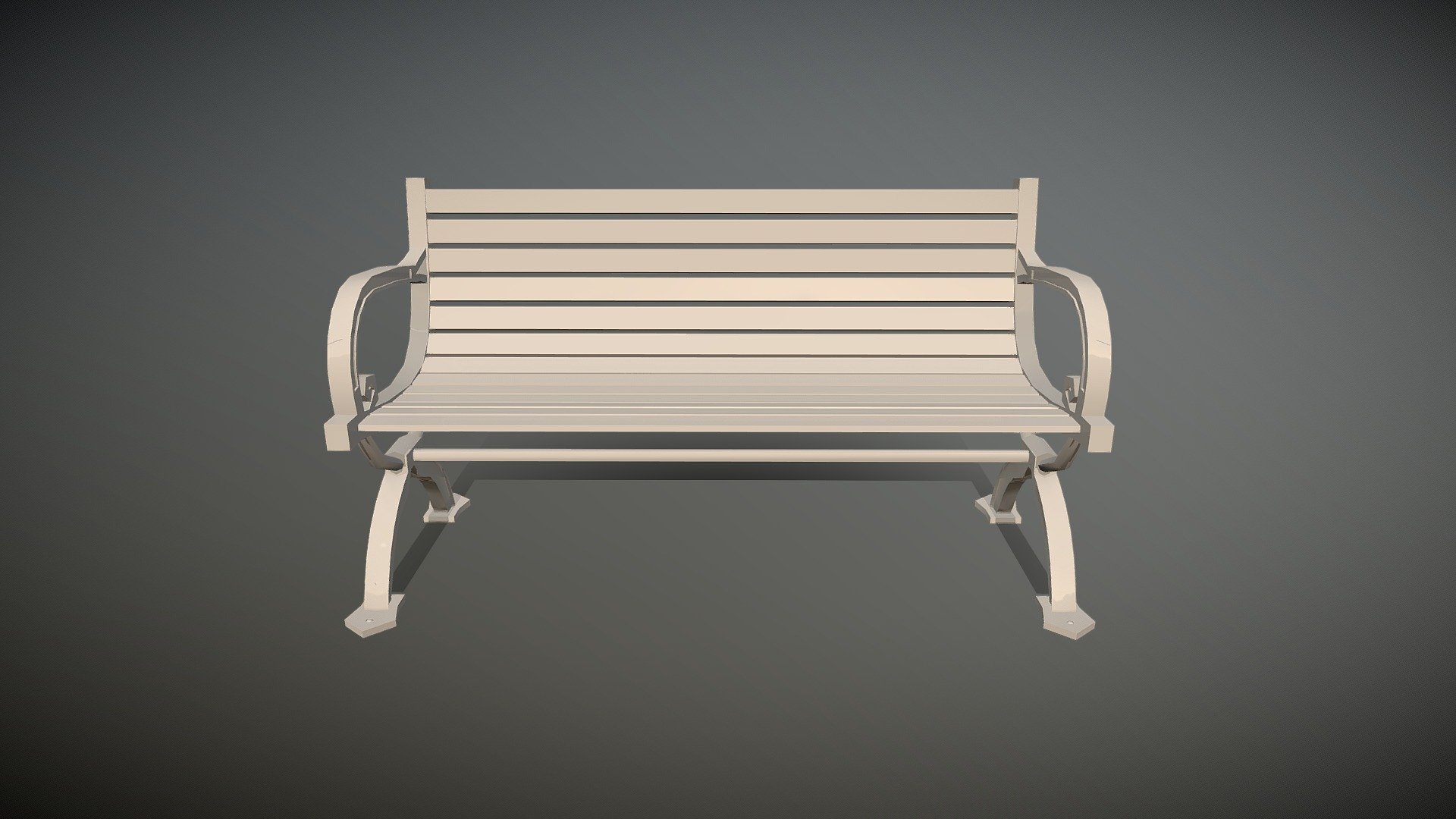 Wooden Bench 3d model