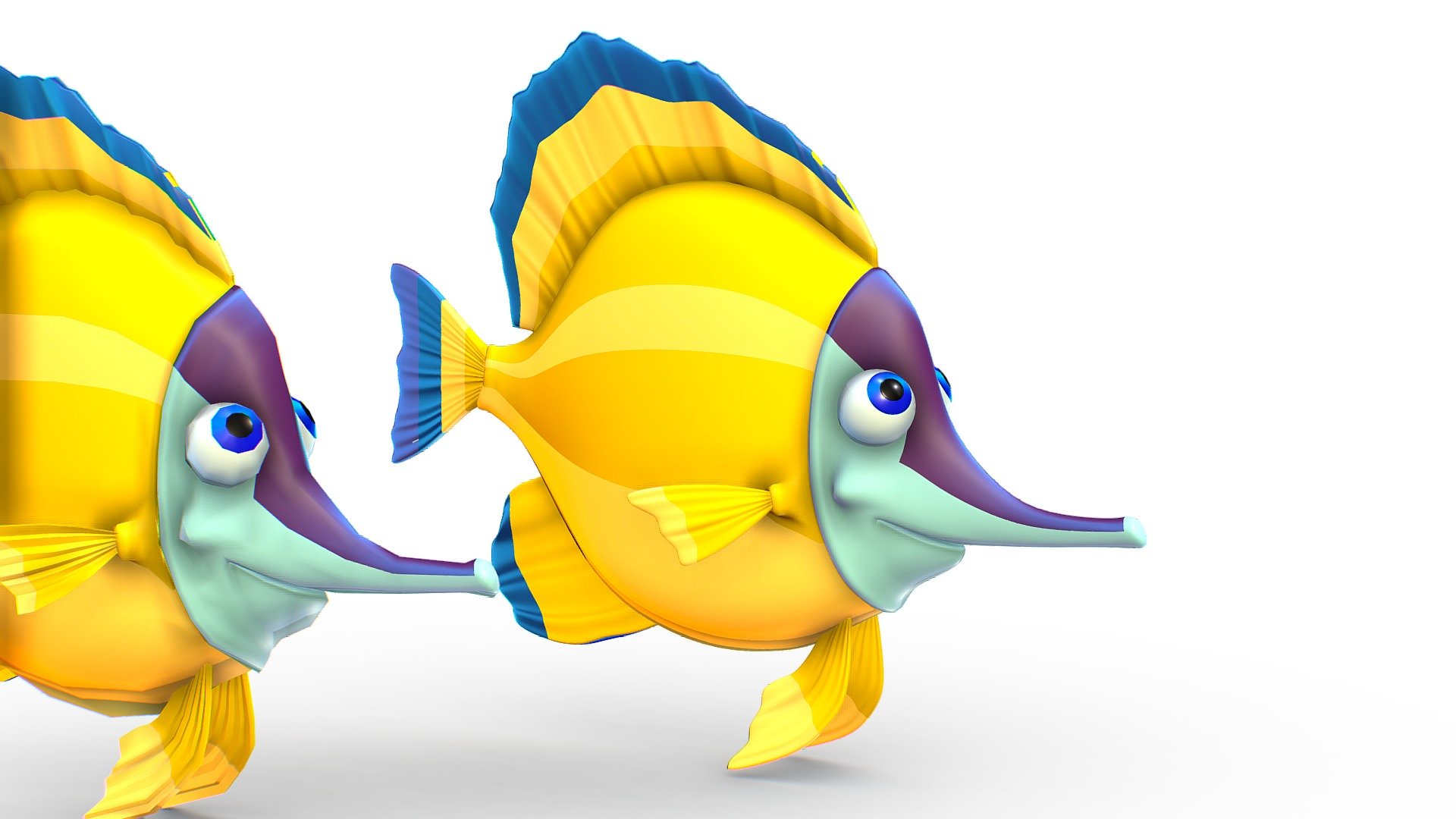 Hi-Poly Subdivision 3D Model Fish 3d model