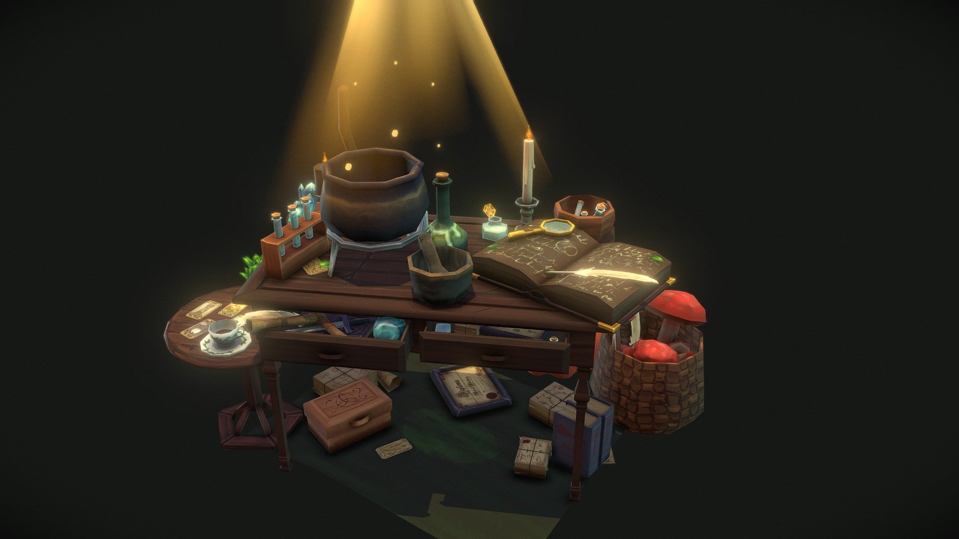 Busy Witch Table 3d model