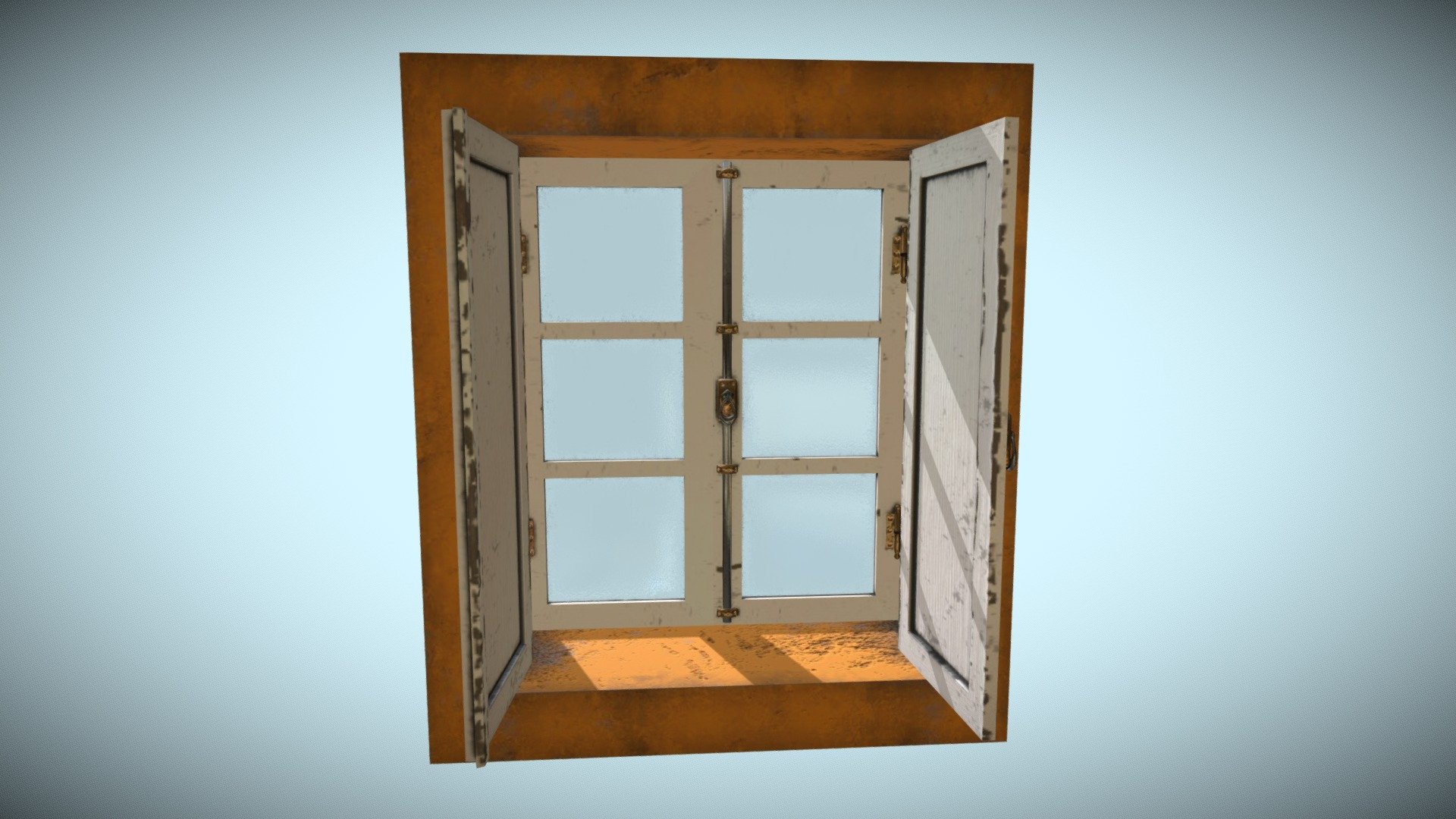 Window Attic Anim 3d model