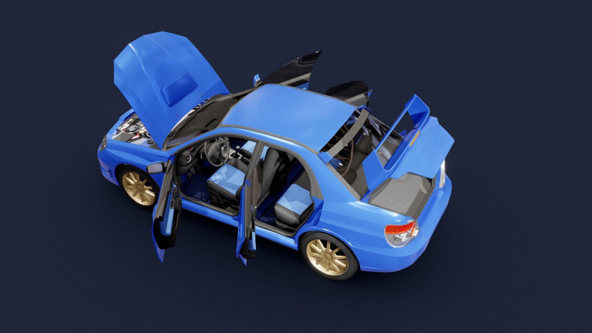 Subaru Impreza WRX STI 2006 3d model