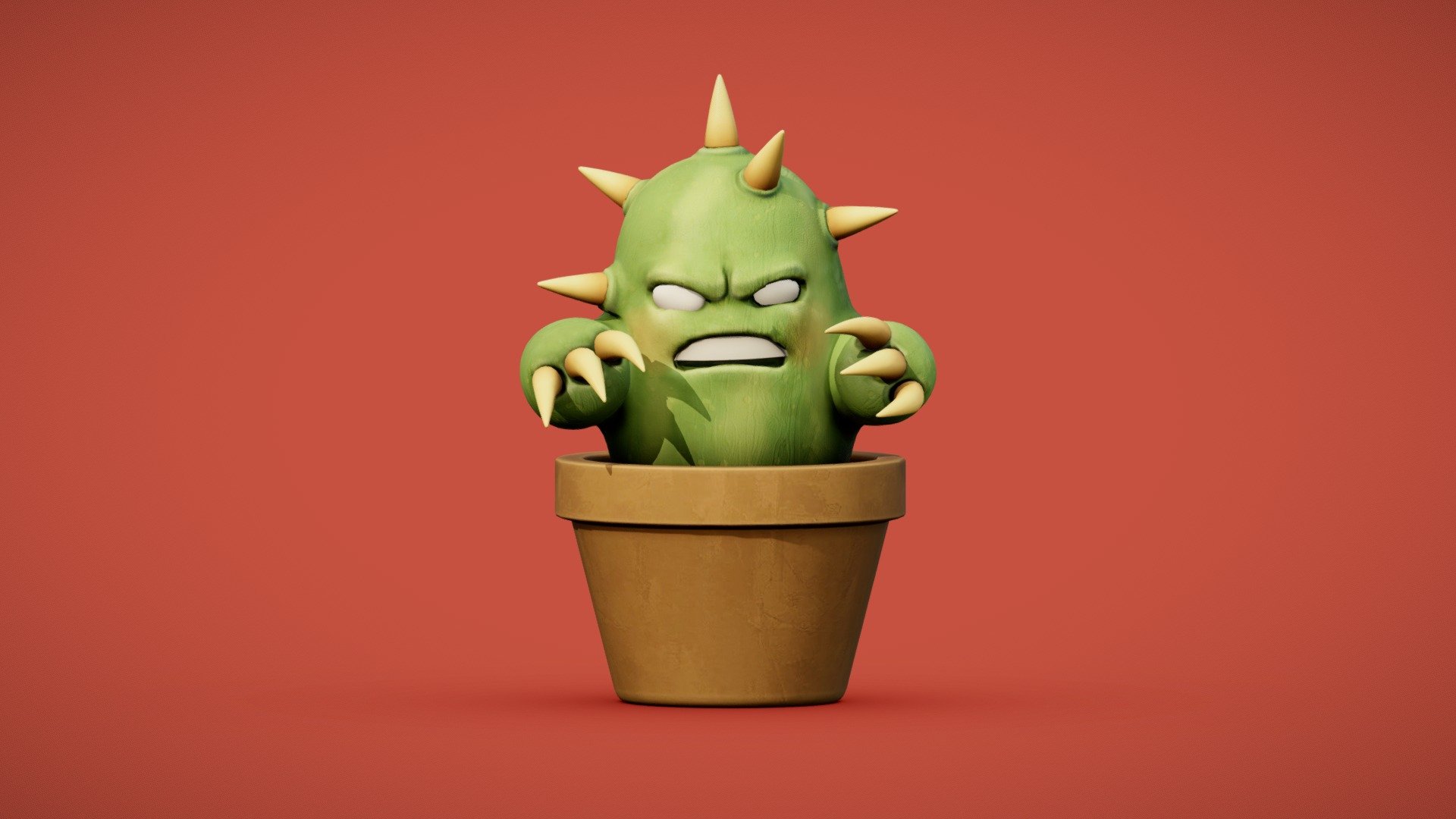 Angry Cactus 3d model