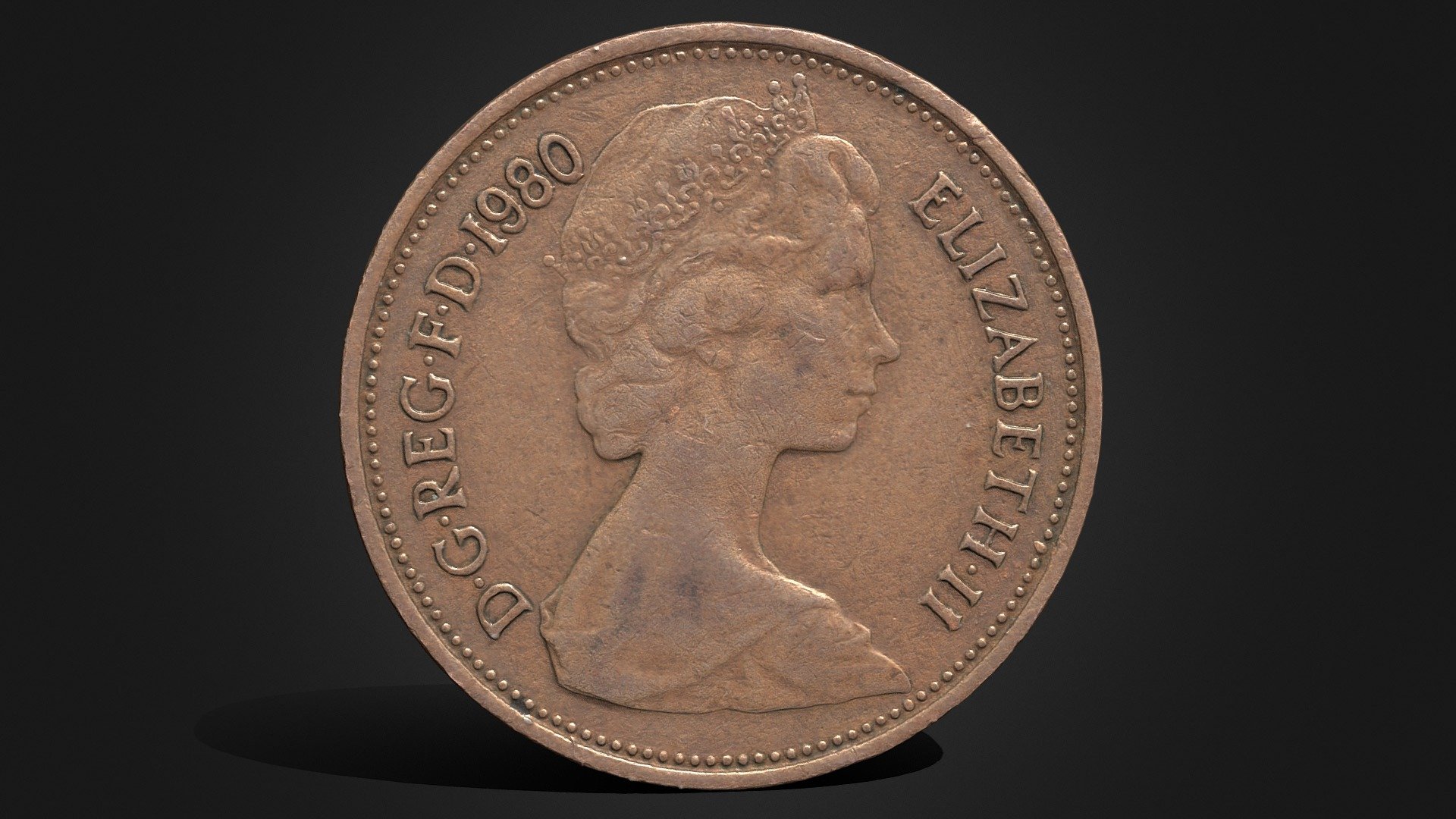 2 Pence 3d model