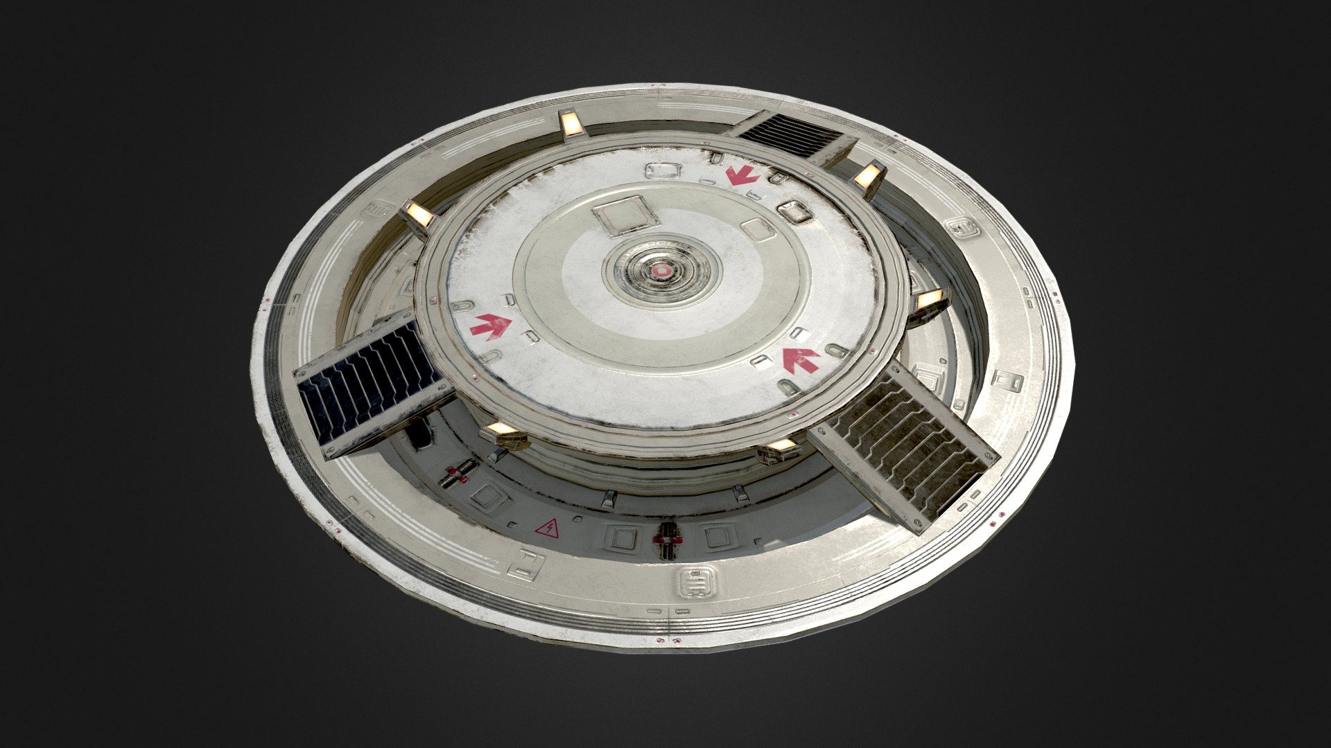 Sci-fi platform 1 3d model