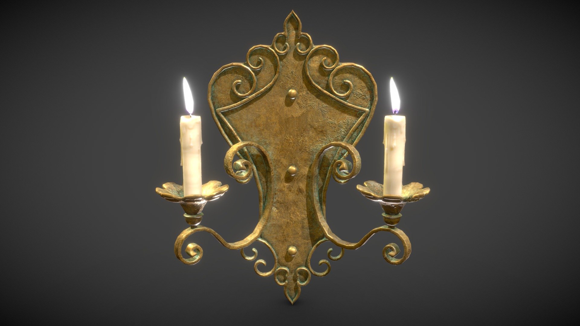 Victorian Wall Lamp 3d model