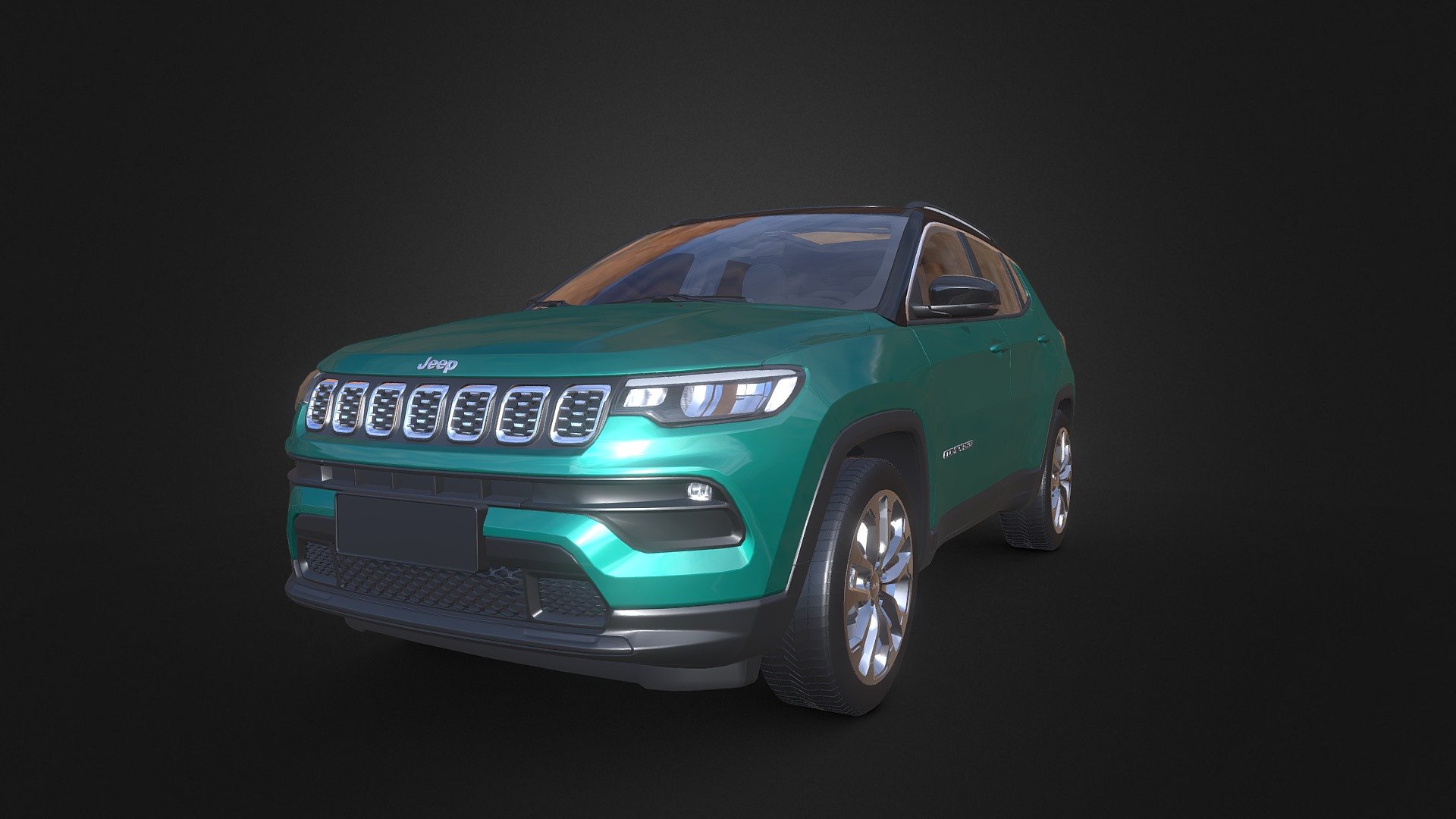 Jeep Compass 2022 Lowpoly 3d model