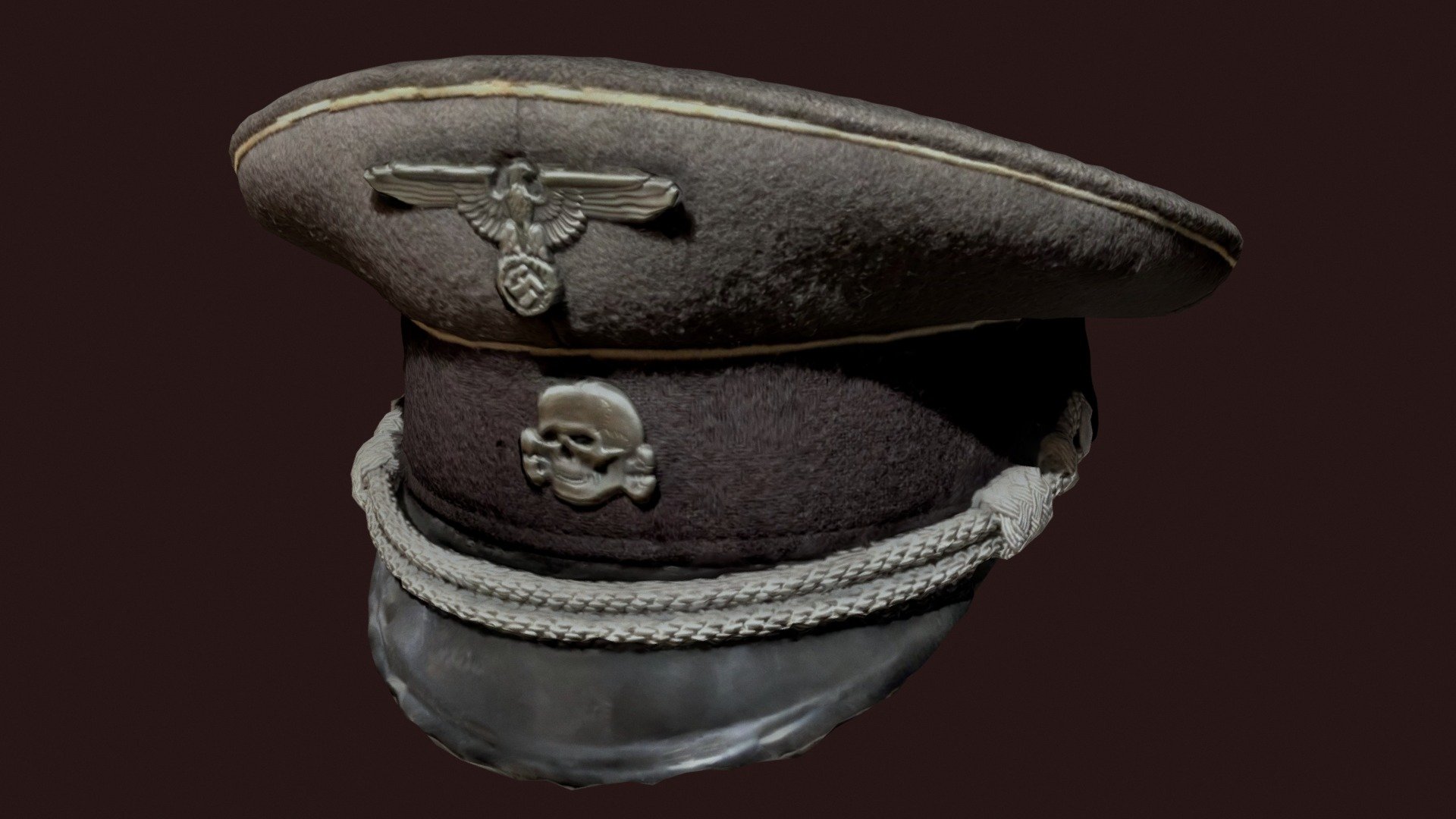 WW2 German Hat 3D Scan 3d model