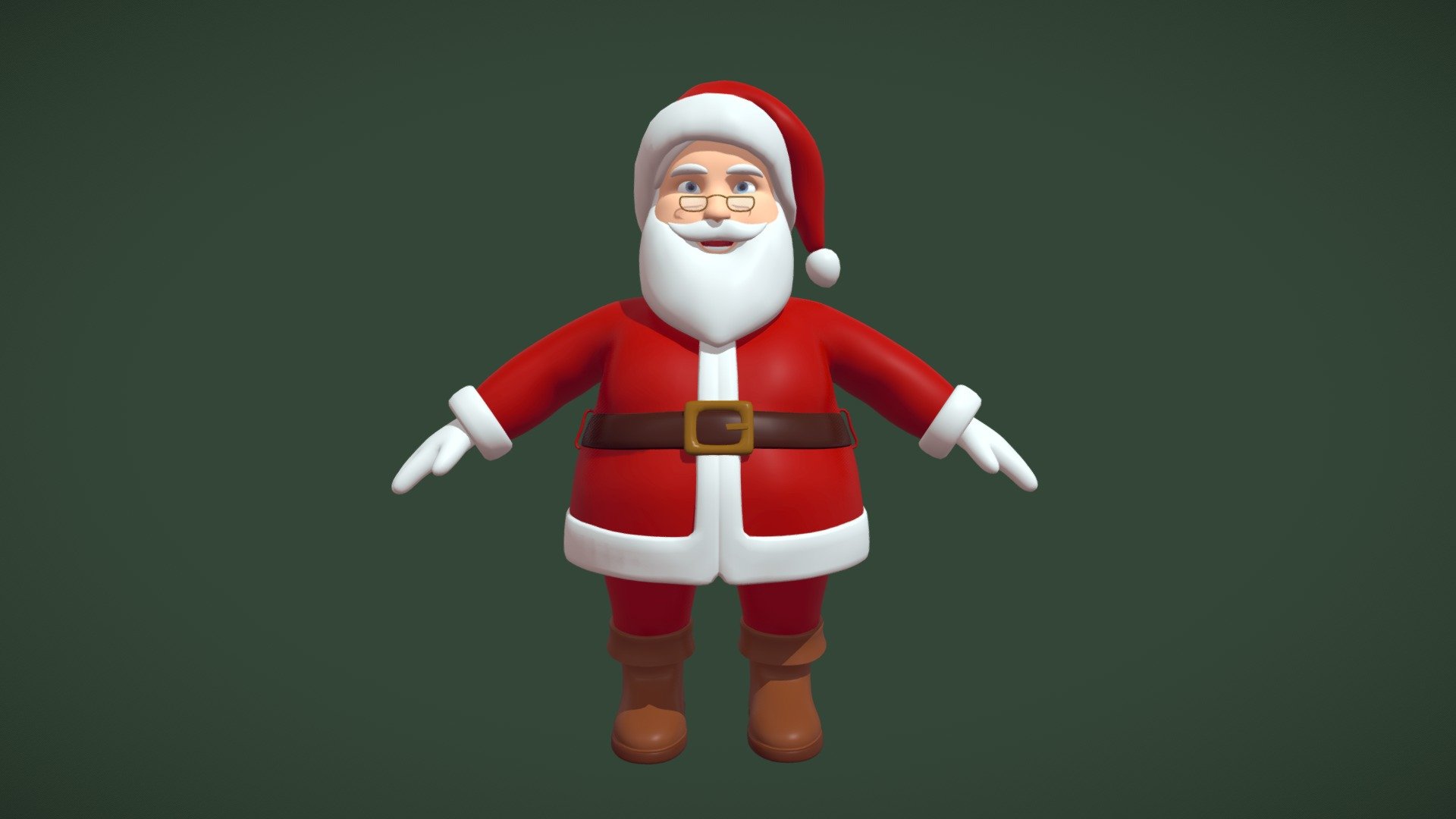 Cartoon Santa Claus 3d model