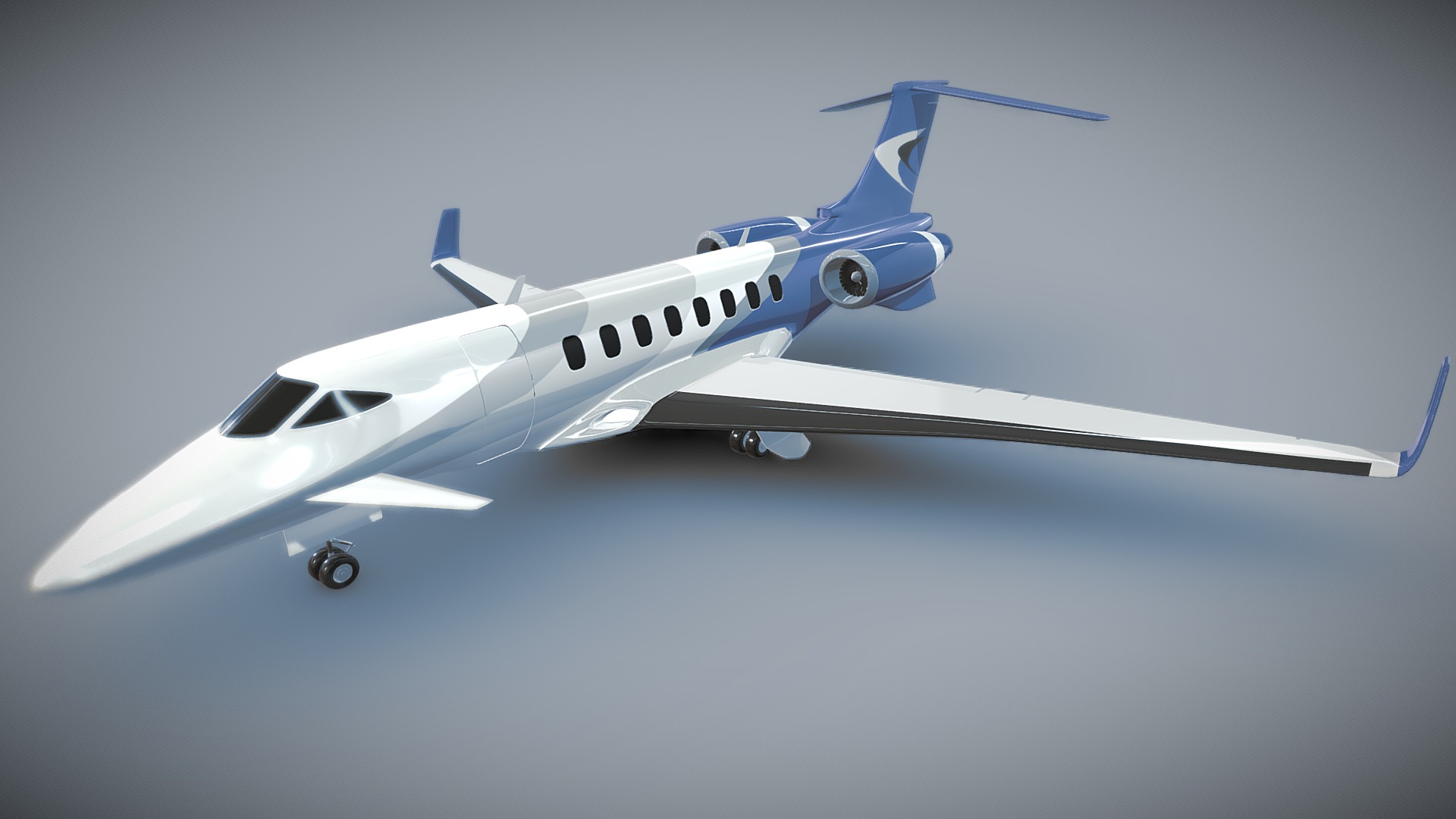 Generic business jet concept 3d model