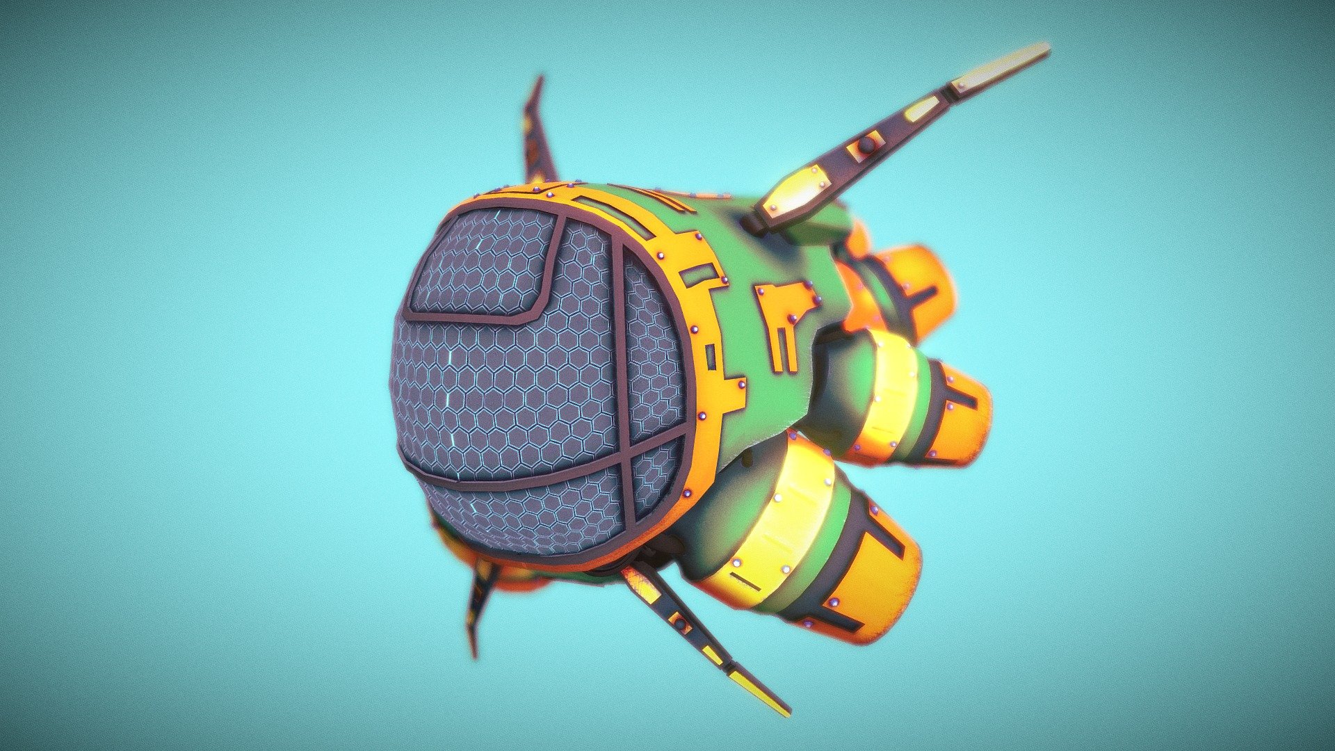 Stylised Spaceship 3d model