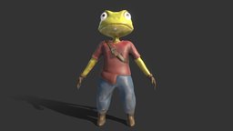 Humanoid adventurer frog