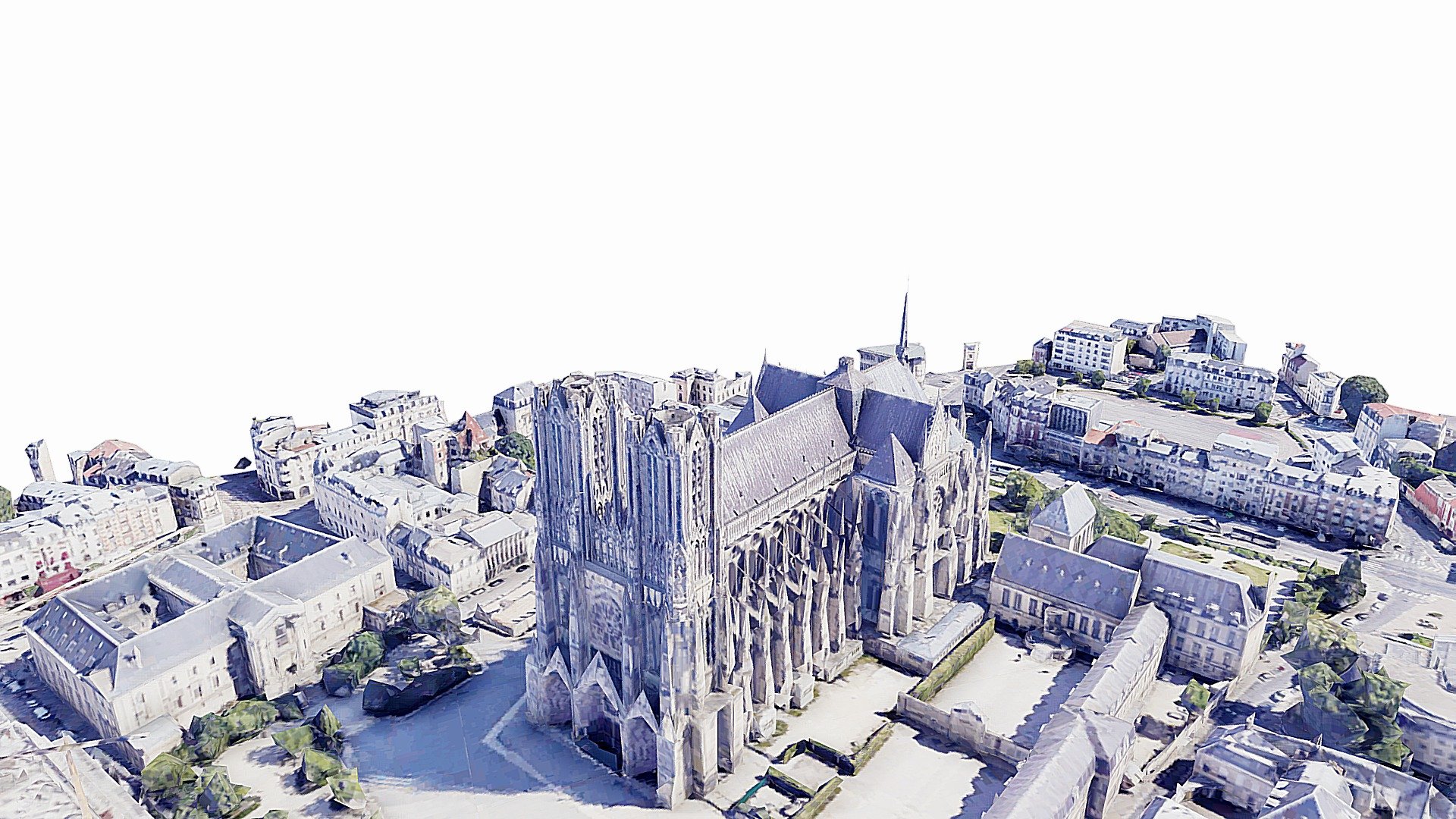 Reims Cathedral,notre-dame,scan,map,church 3d model