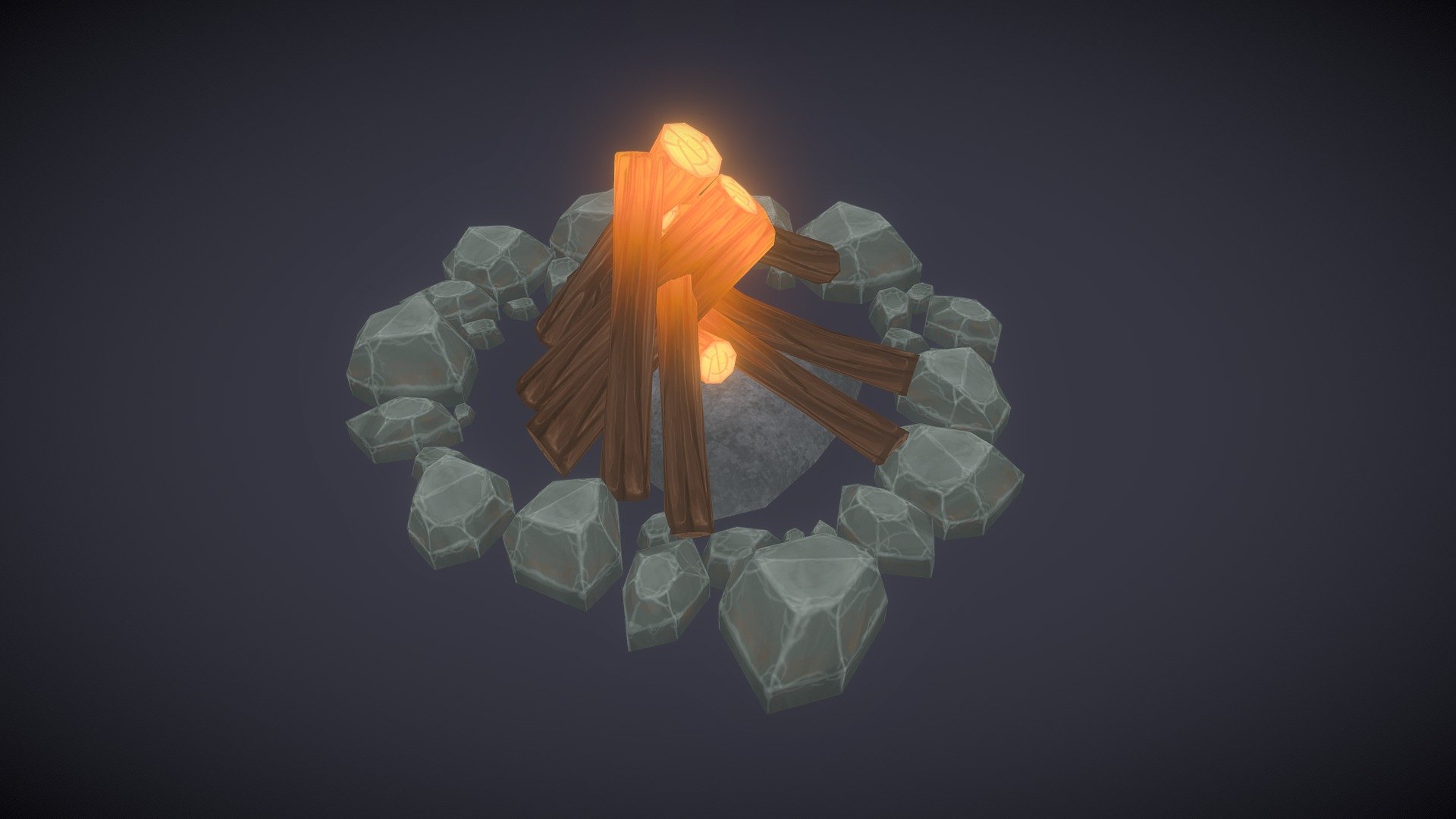 Stylized Campfire 3d model