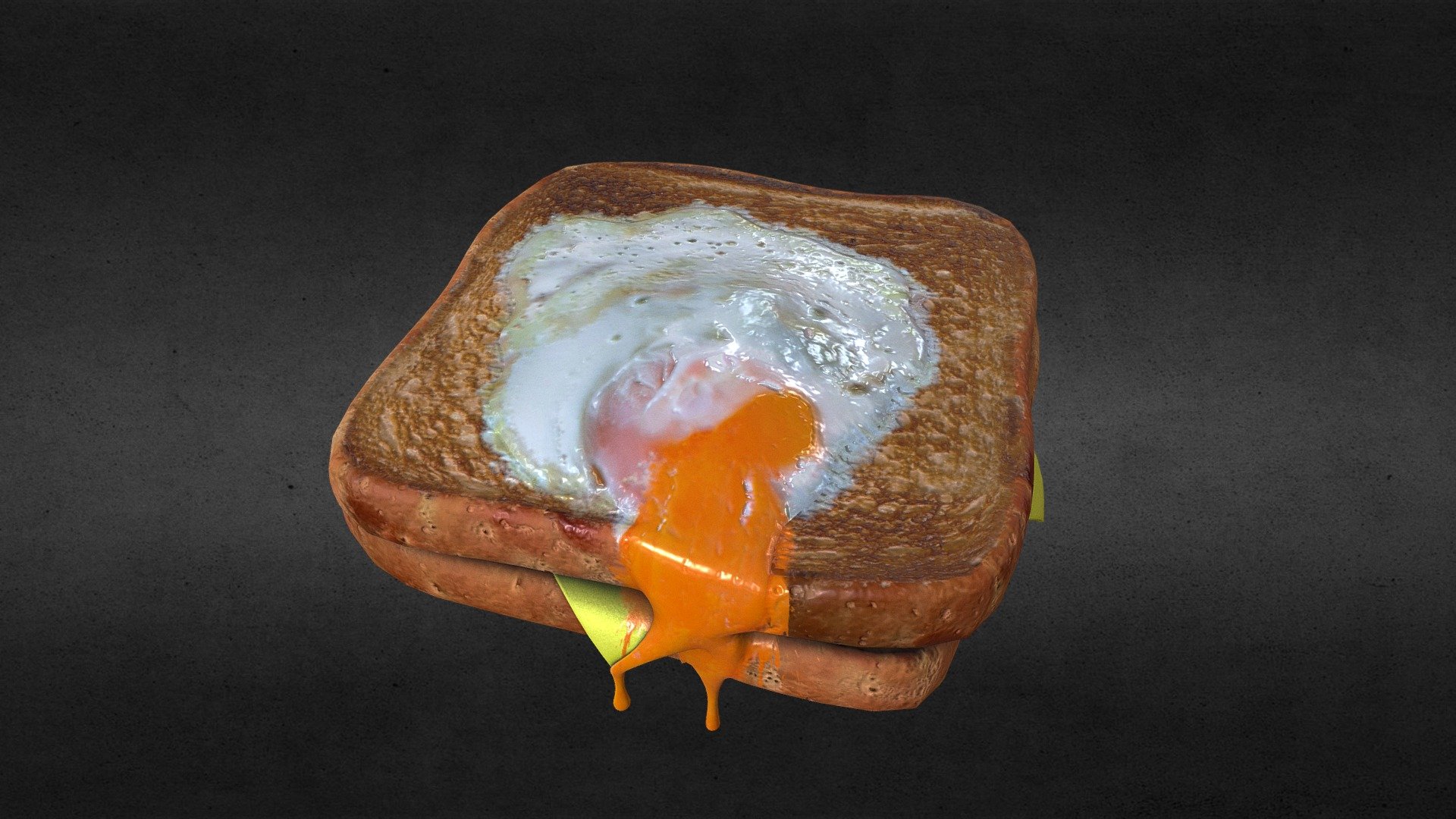 Egg Toast 3d model