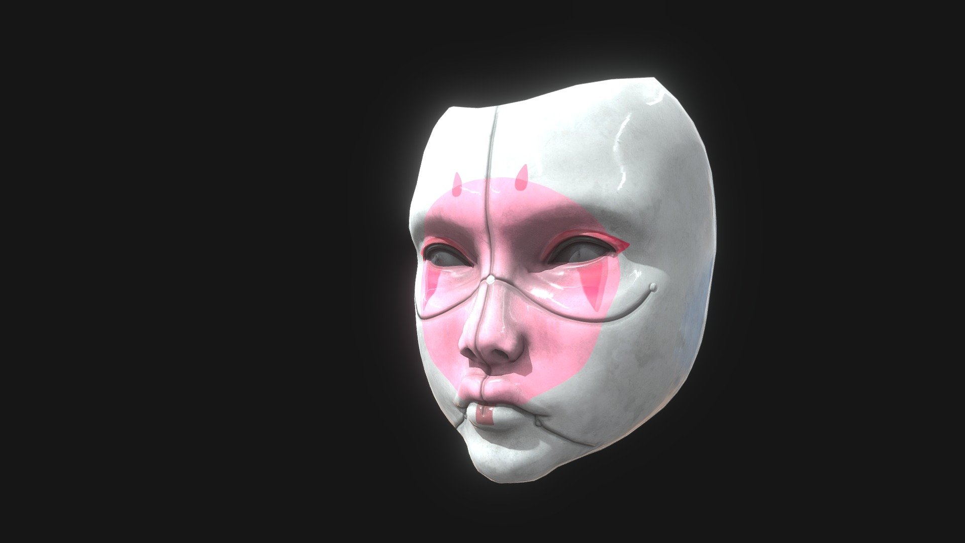 PBR Geisha Mask 3d model