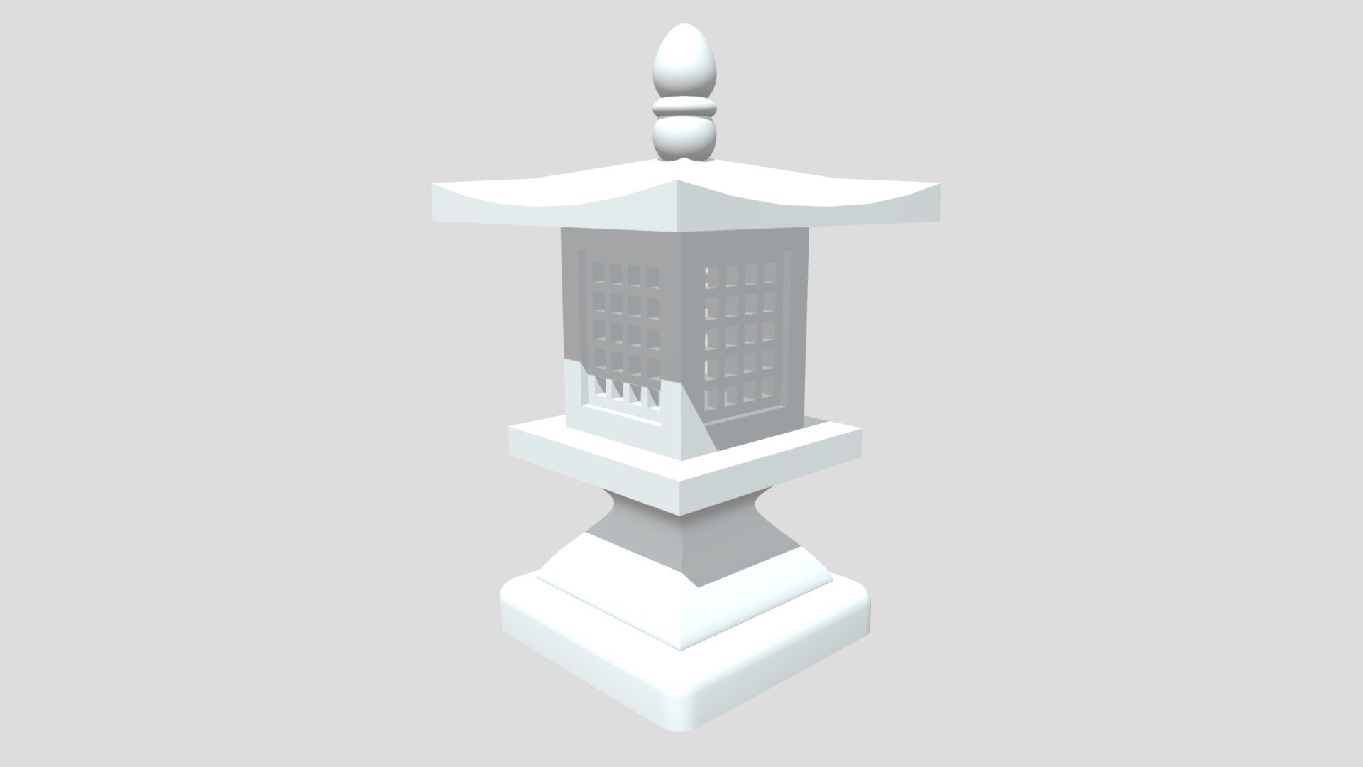 Asian Stone Lantern 3d model