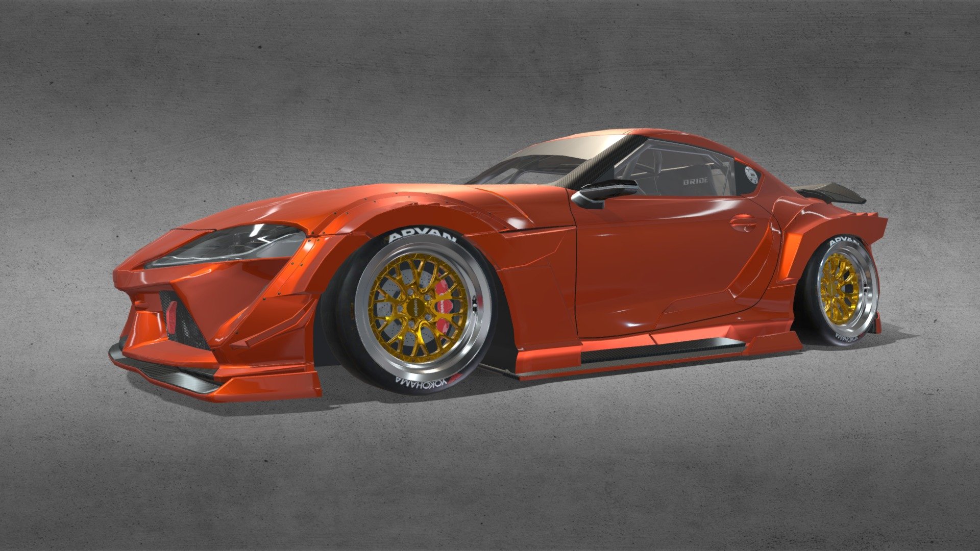 2021 Toyota Supra GR Wide body kit 3d model