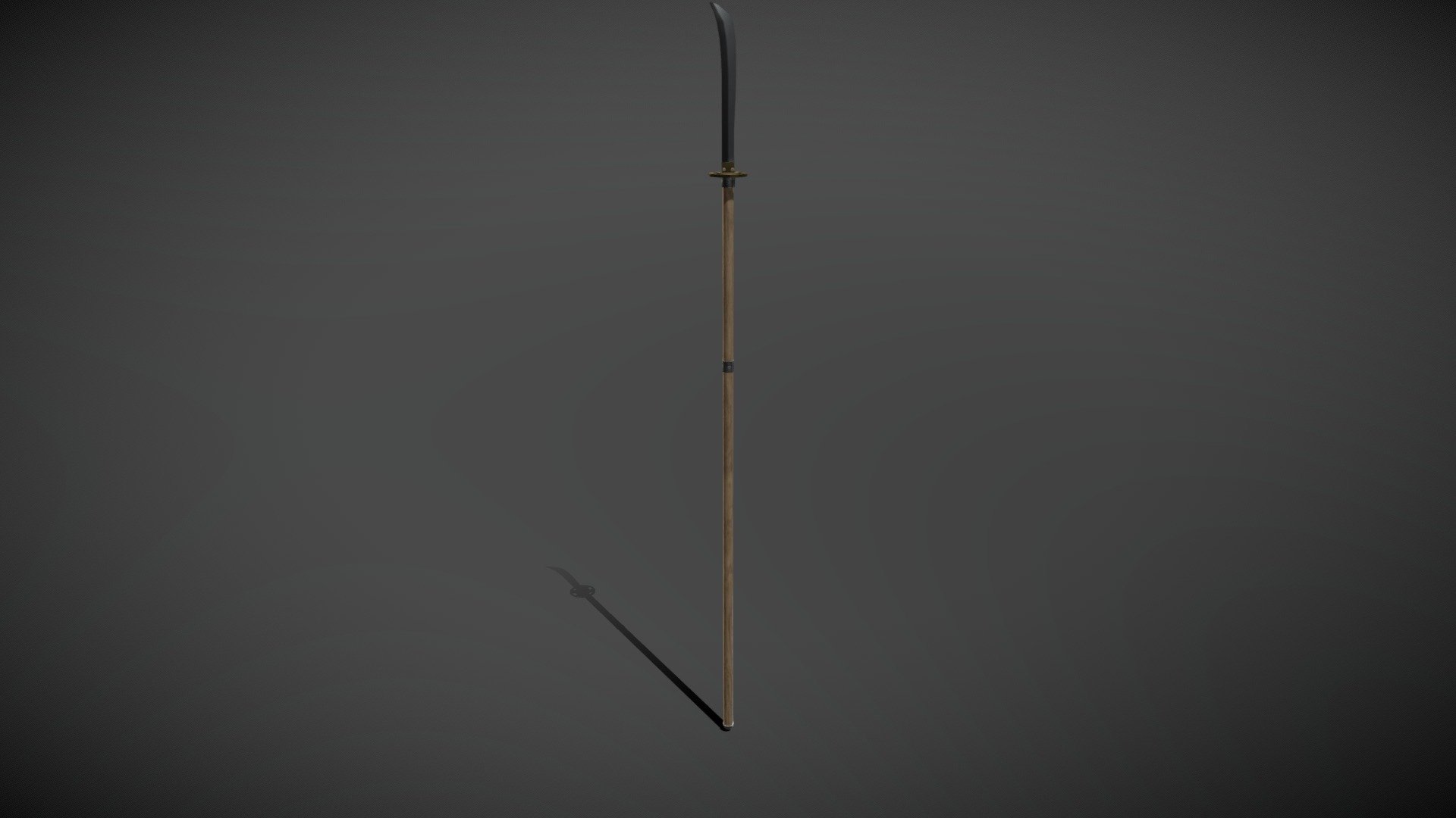 Naginata Low poly 3d model