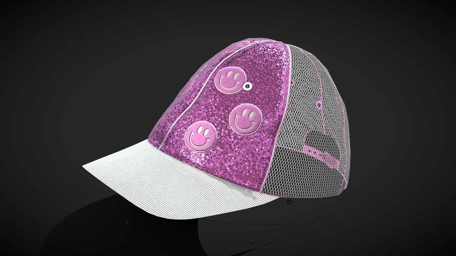 Pink Baseball Cap 3d model