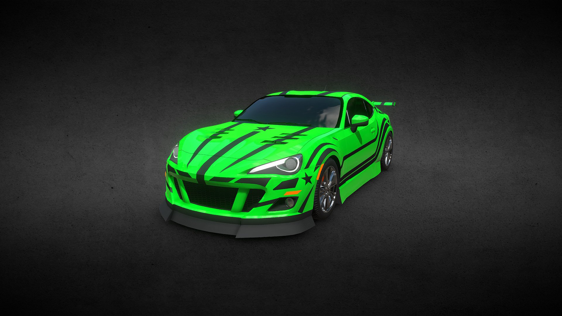 Car tuning 3d model