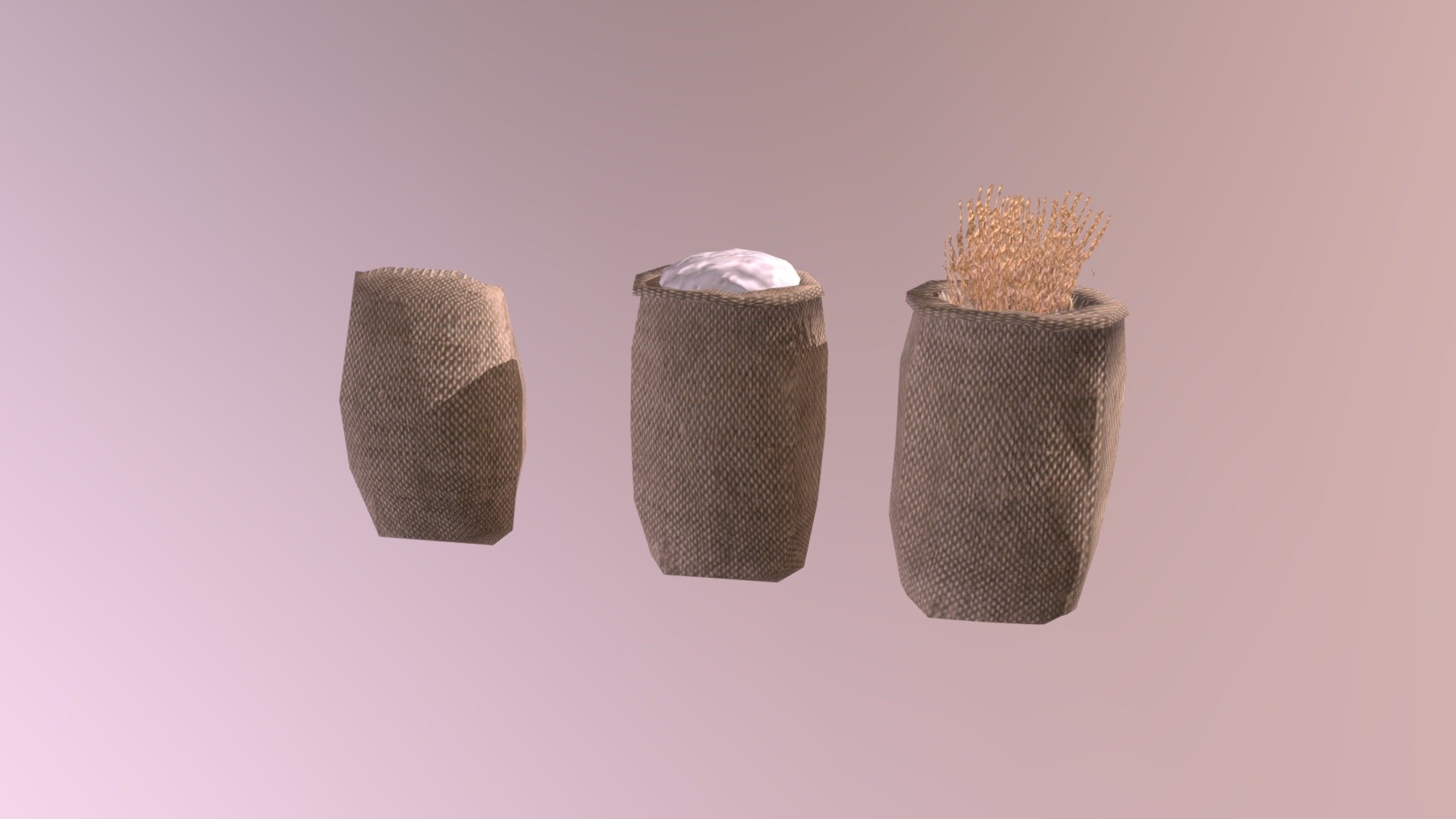 Wheat bags 3d model