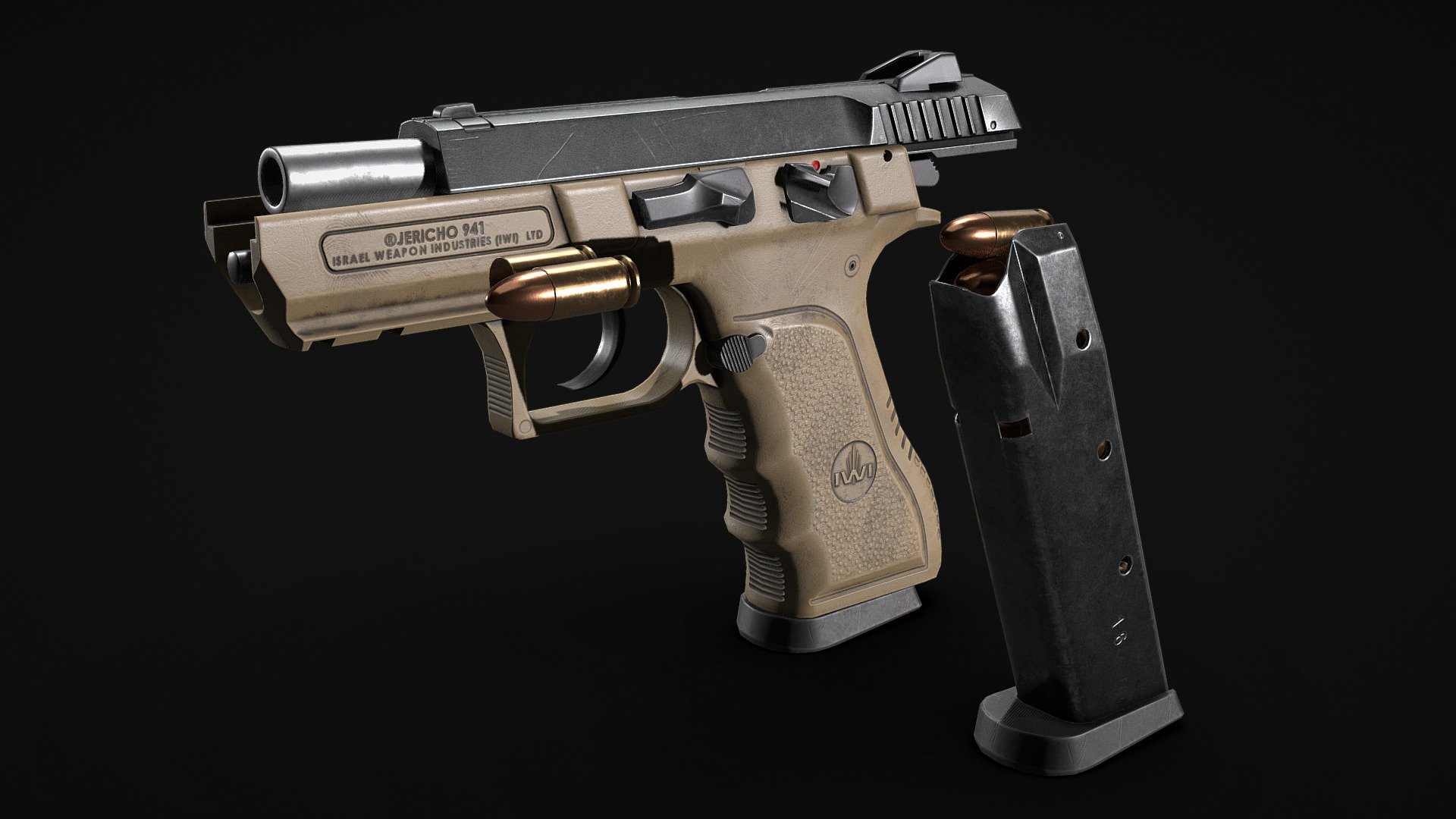 IWI Jericho 941 PSL (Retexture) 3d model