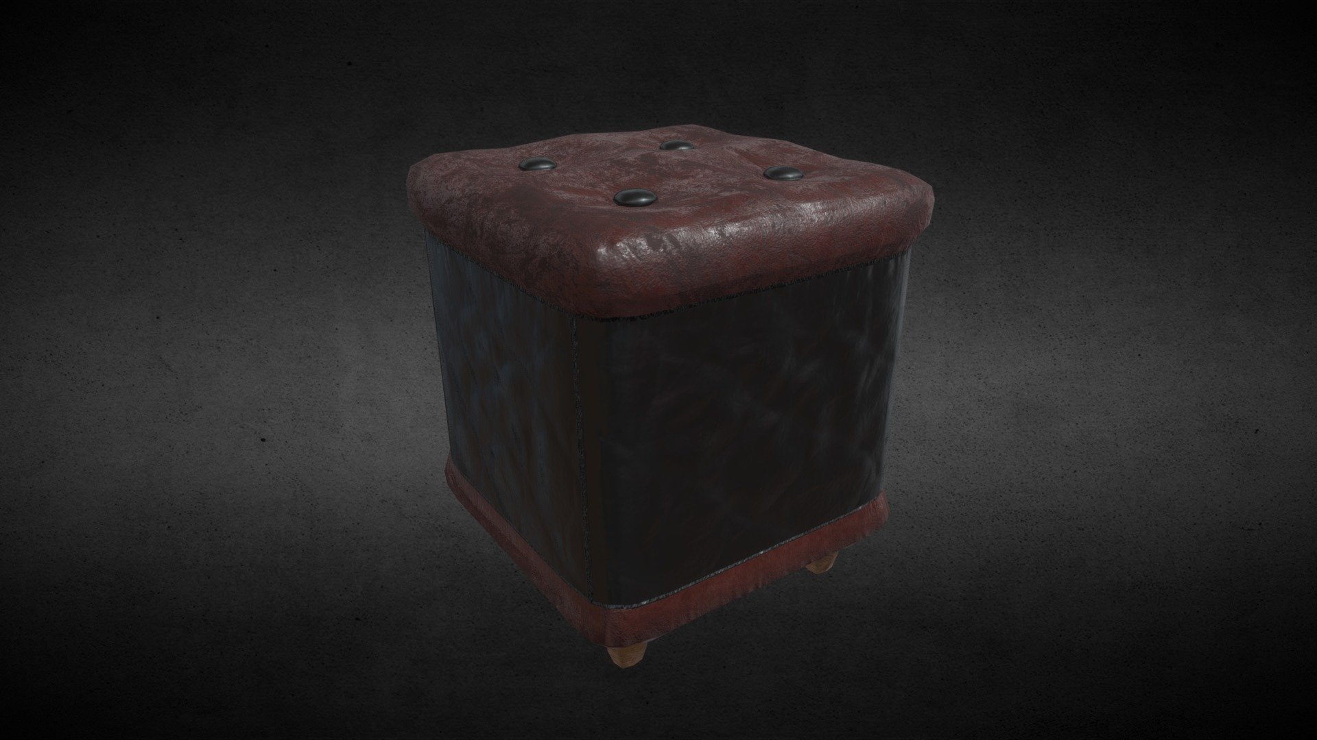 Footrest leather 3d model