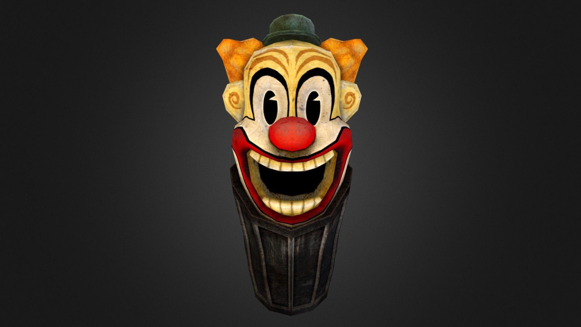 Clown Dustbin 3d model