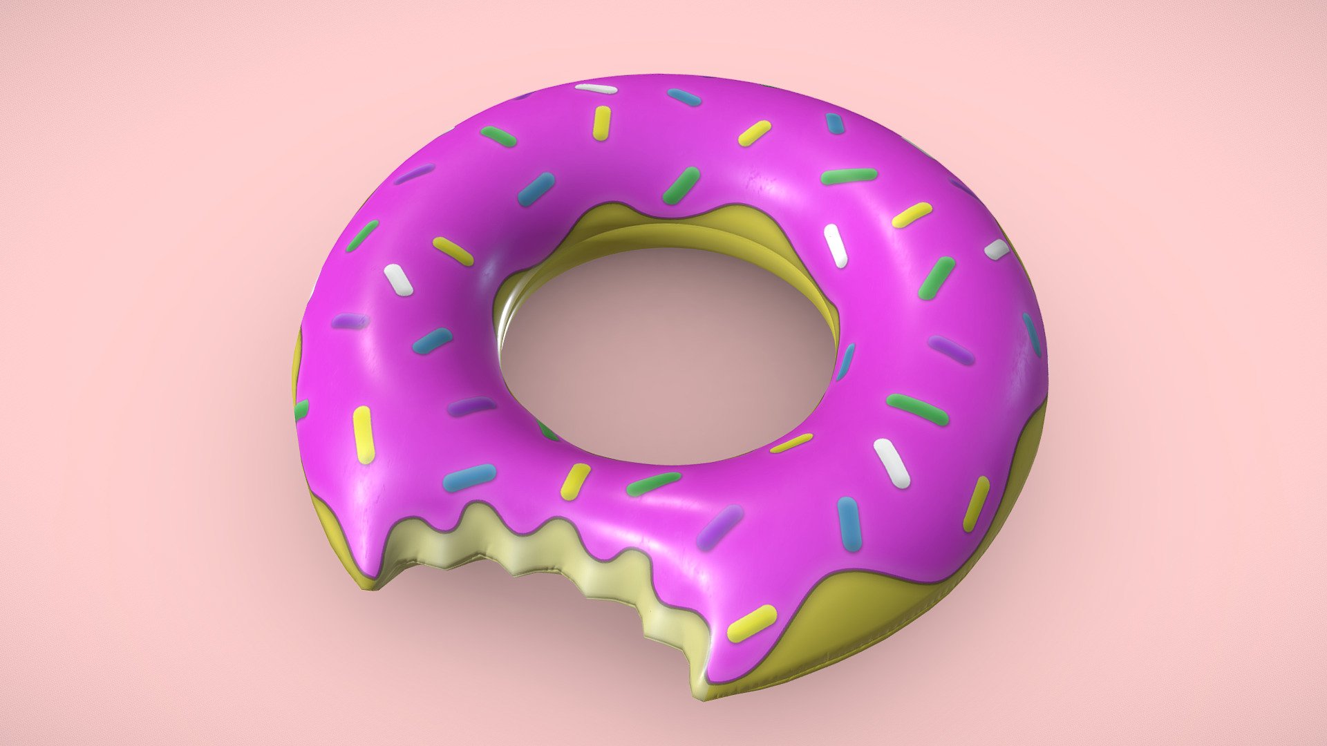 Donut Pool Float PBR 3d model