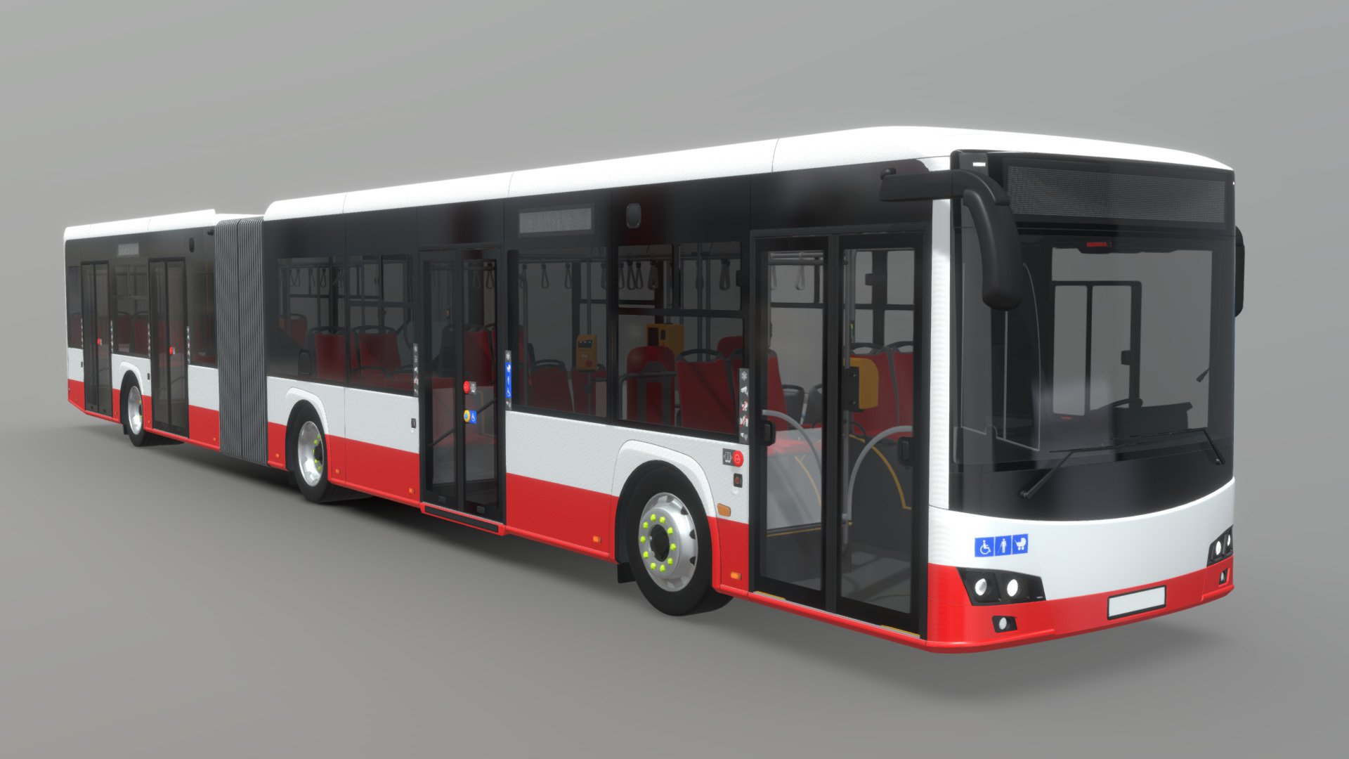 Articulated City Bus II gen [Full Interior] 3d model