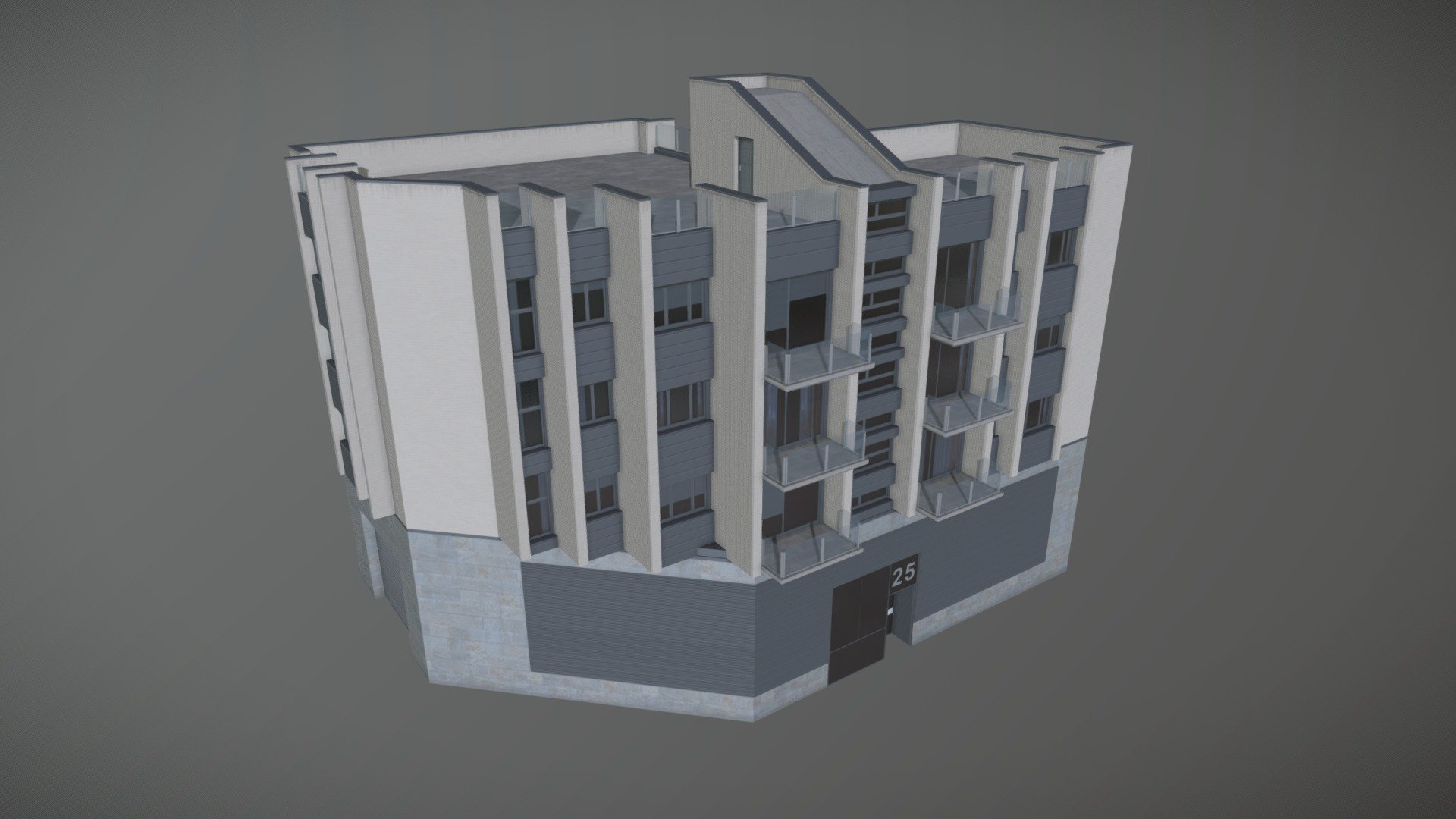 Midrise Residential #2 3d model