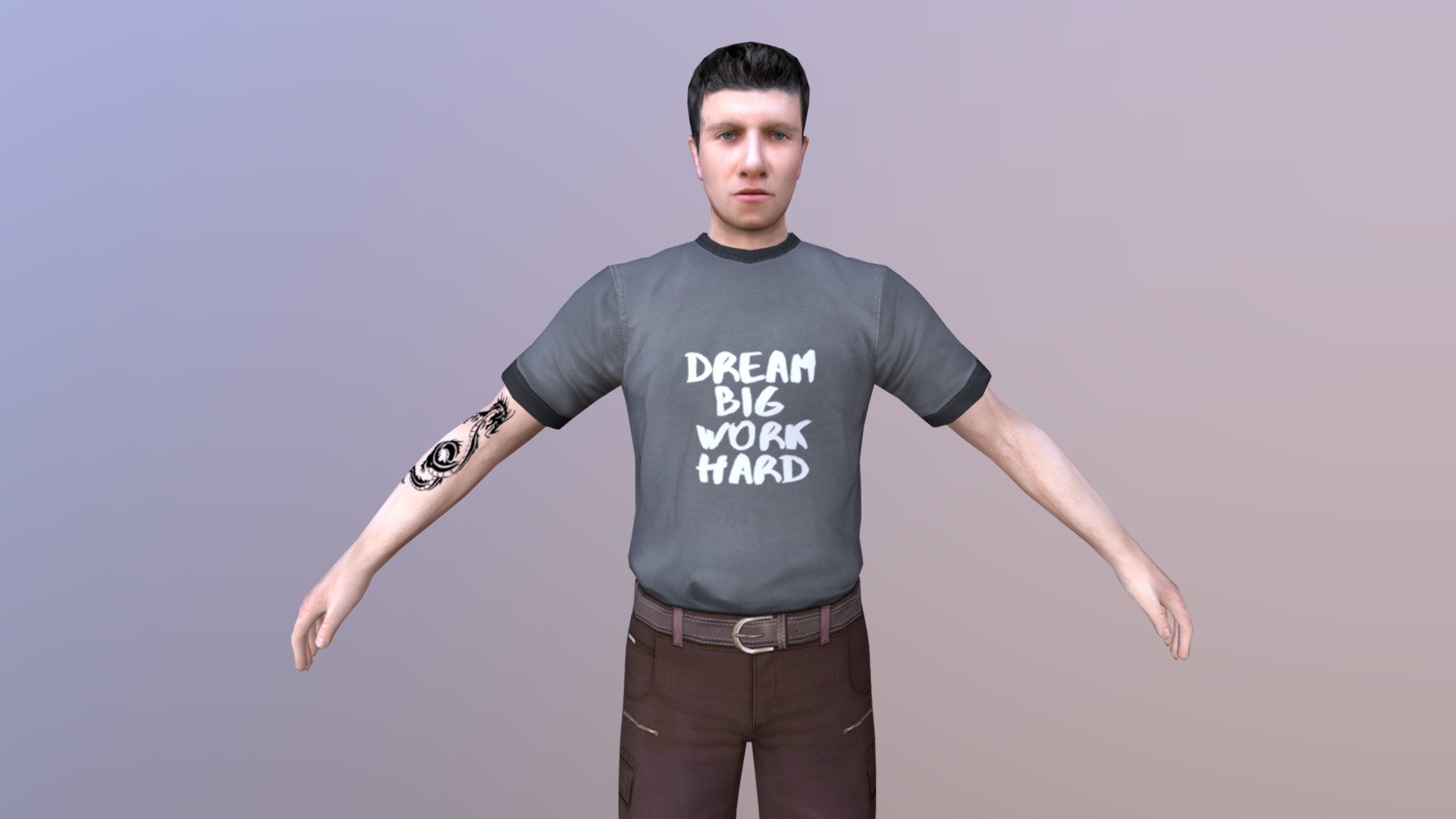 MAN 13 -WITH 250 ANIMATIONS 3d model