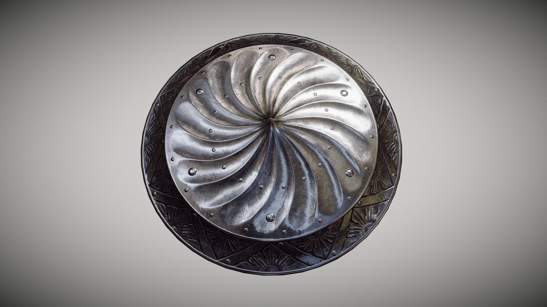 Decorated Renaissance Shield 3d model