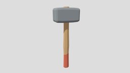 Low Poly Cartoon Sledgehammer