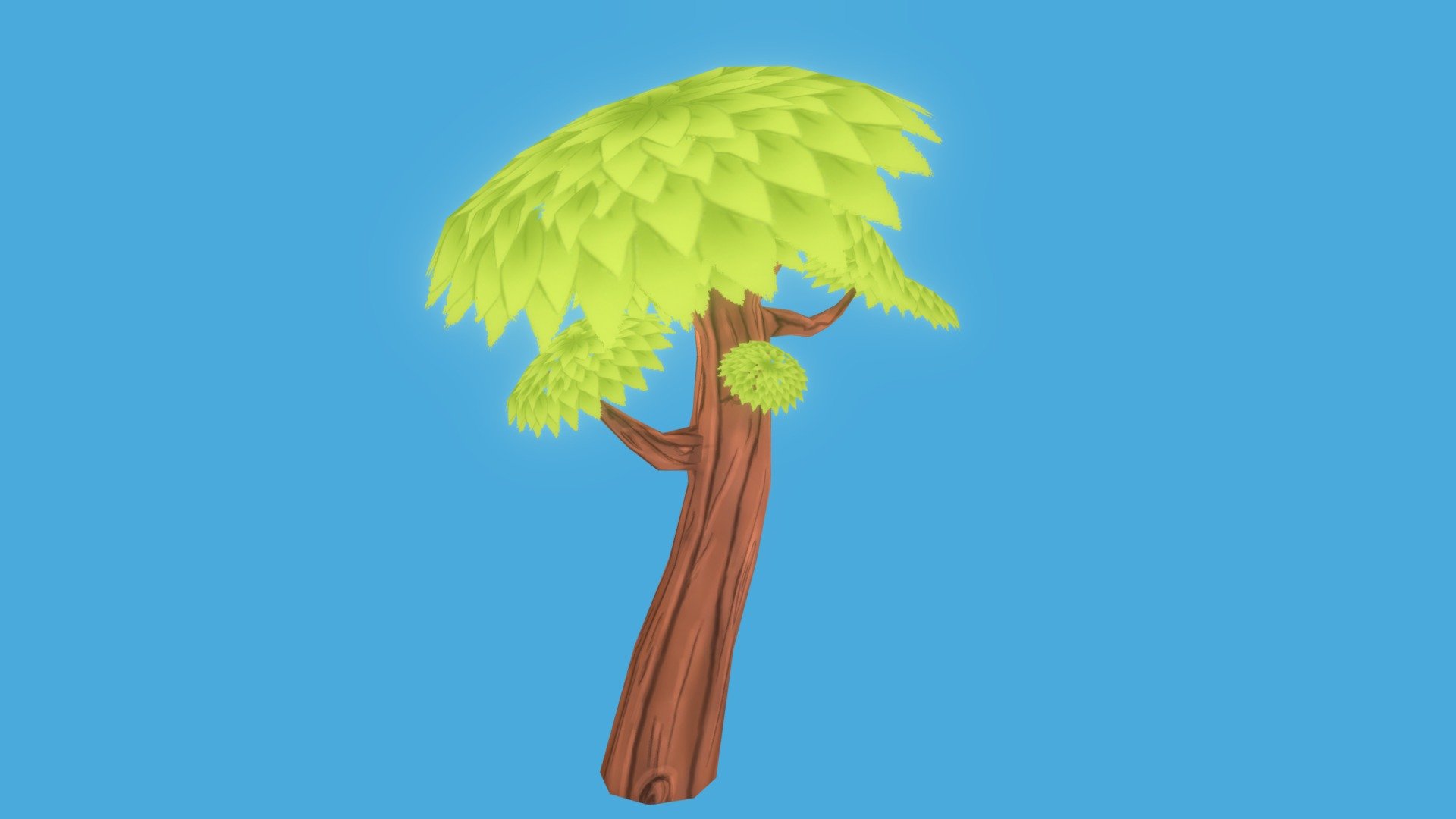 Cartoon tree 3d model