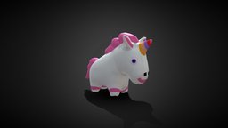 Unicorn Low Poly Cartoon