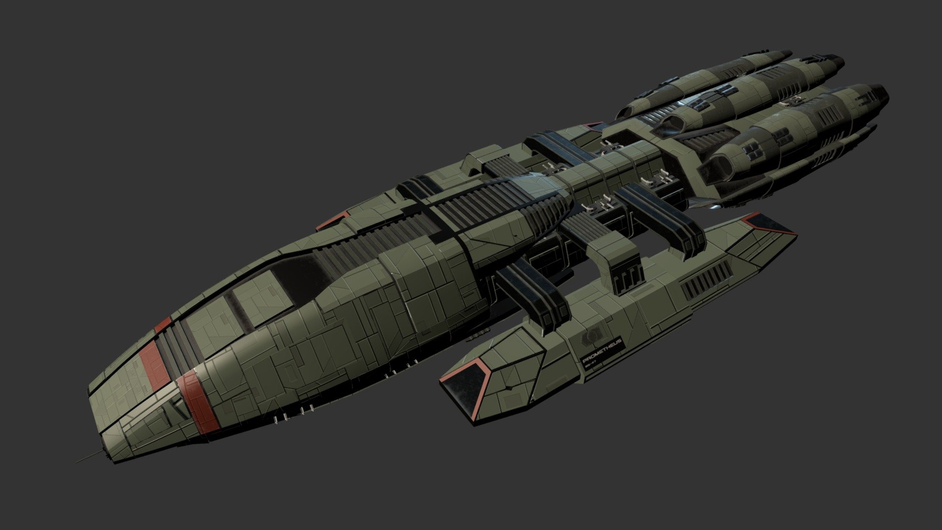 Battlestar Prometheus 3d model