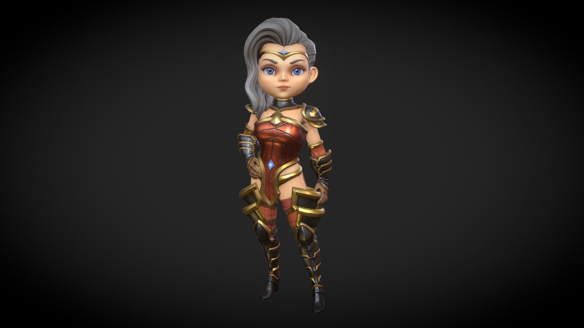 Girl Warrior 3d model