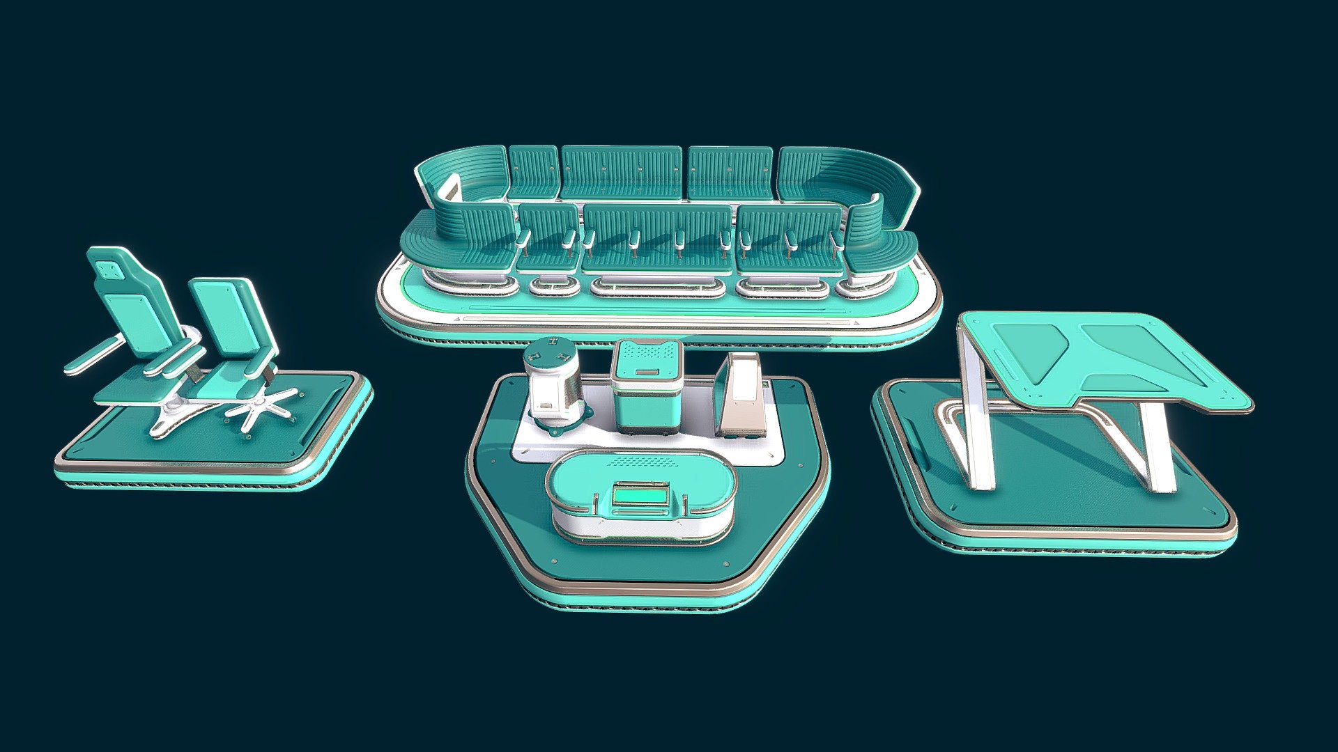 Sci-Fi assets pack 3d model